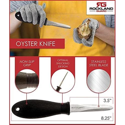 Set de 2 Cuchillos para Abrir Ostras Rockland Guard - Acero Inoxidable