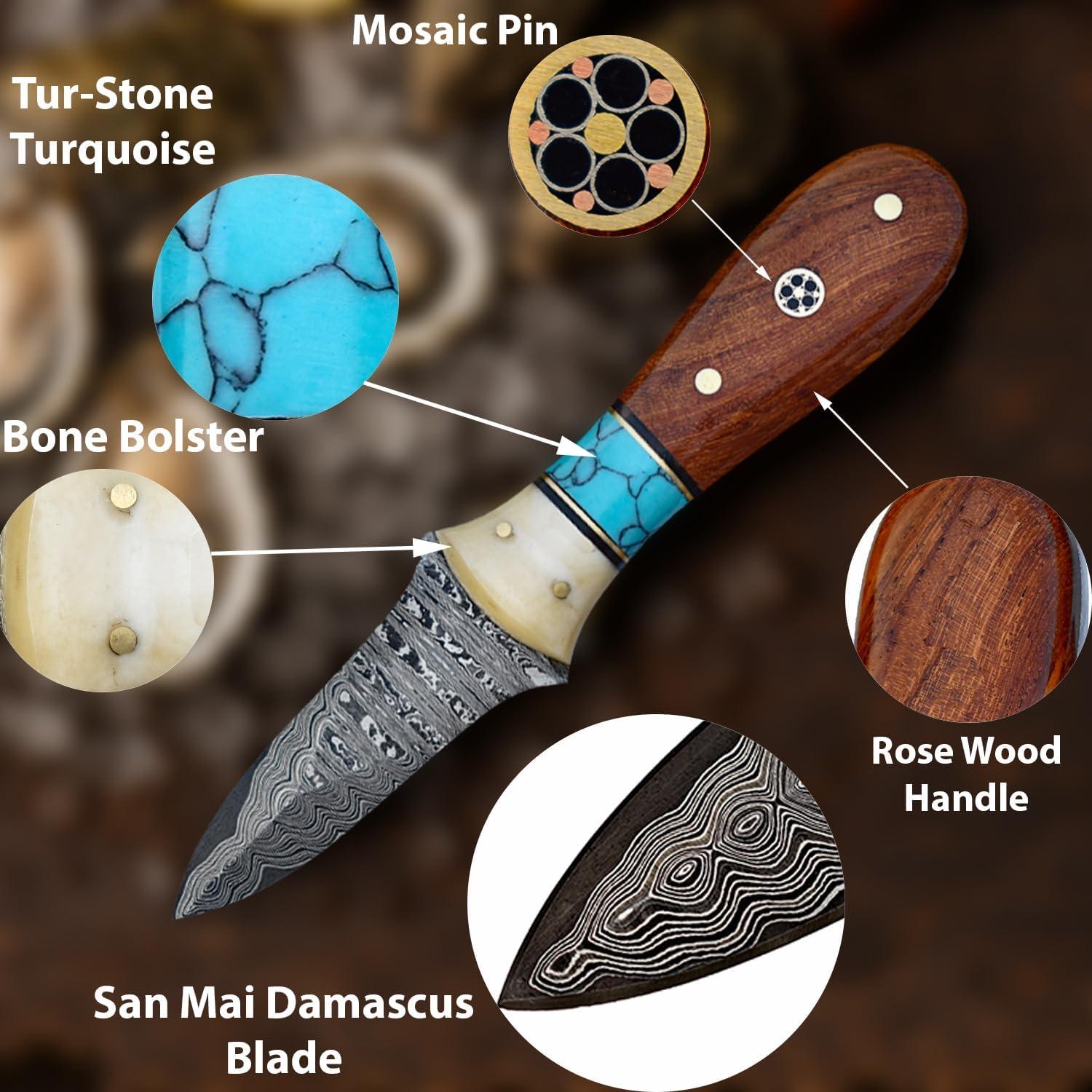 Cuchillo para abrir ostras Silver Edge Damasco 17.78 cm