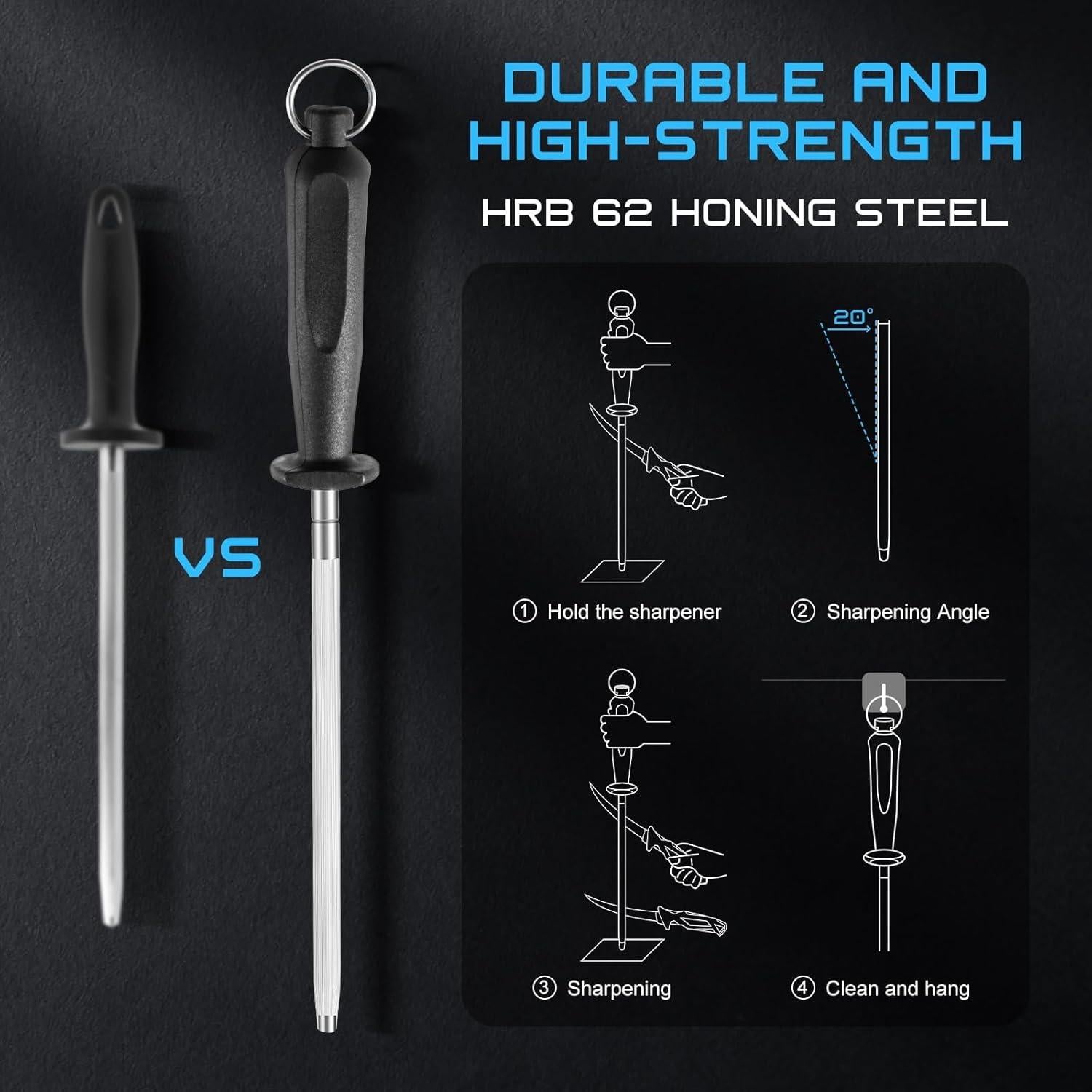 Kit de Cuchillos de Filete Fotrend 8 Pcs Acero Inoxidable G4116