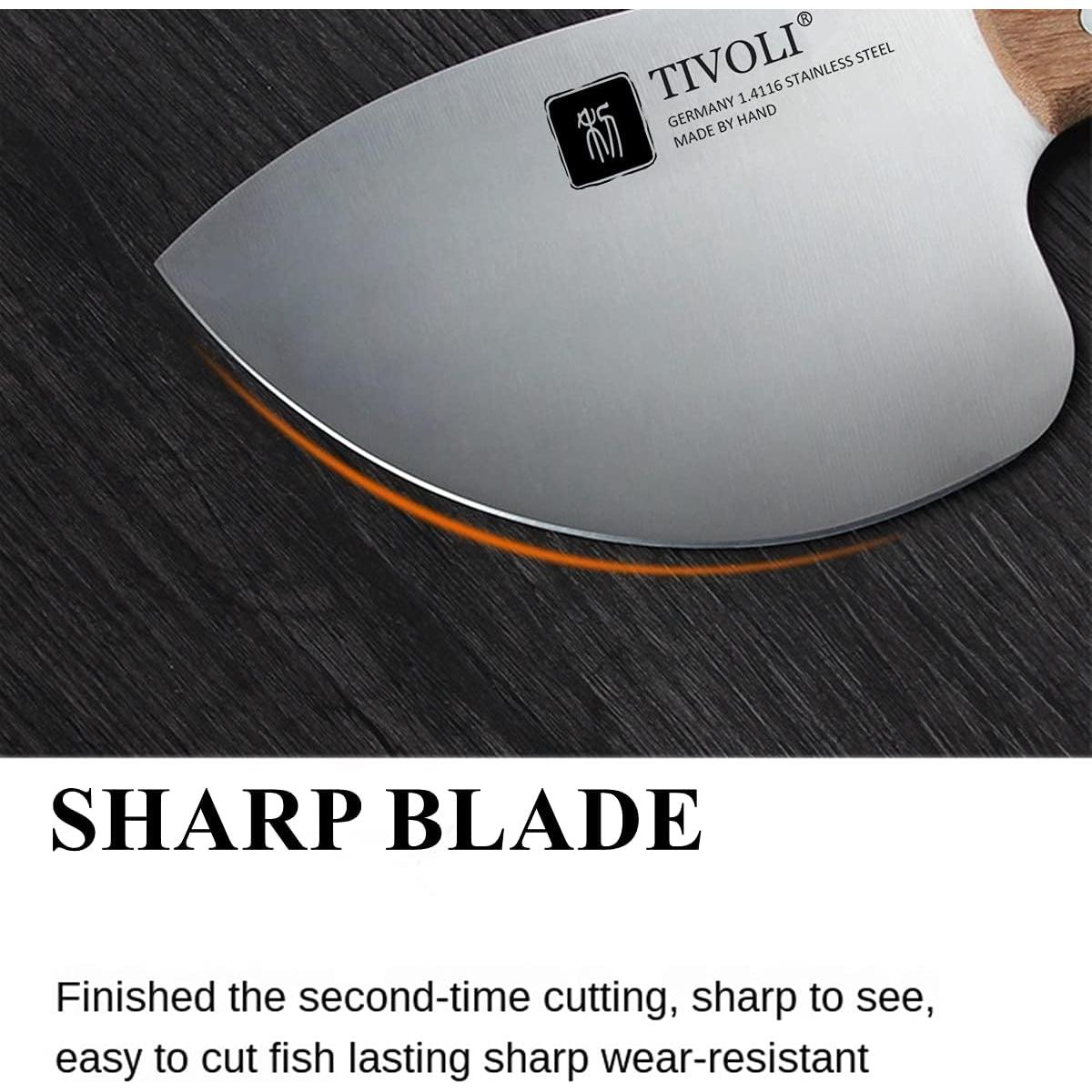 Cuchillo de Pescado TIJERAS 15.5cm Acero Inoxidable Forjado