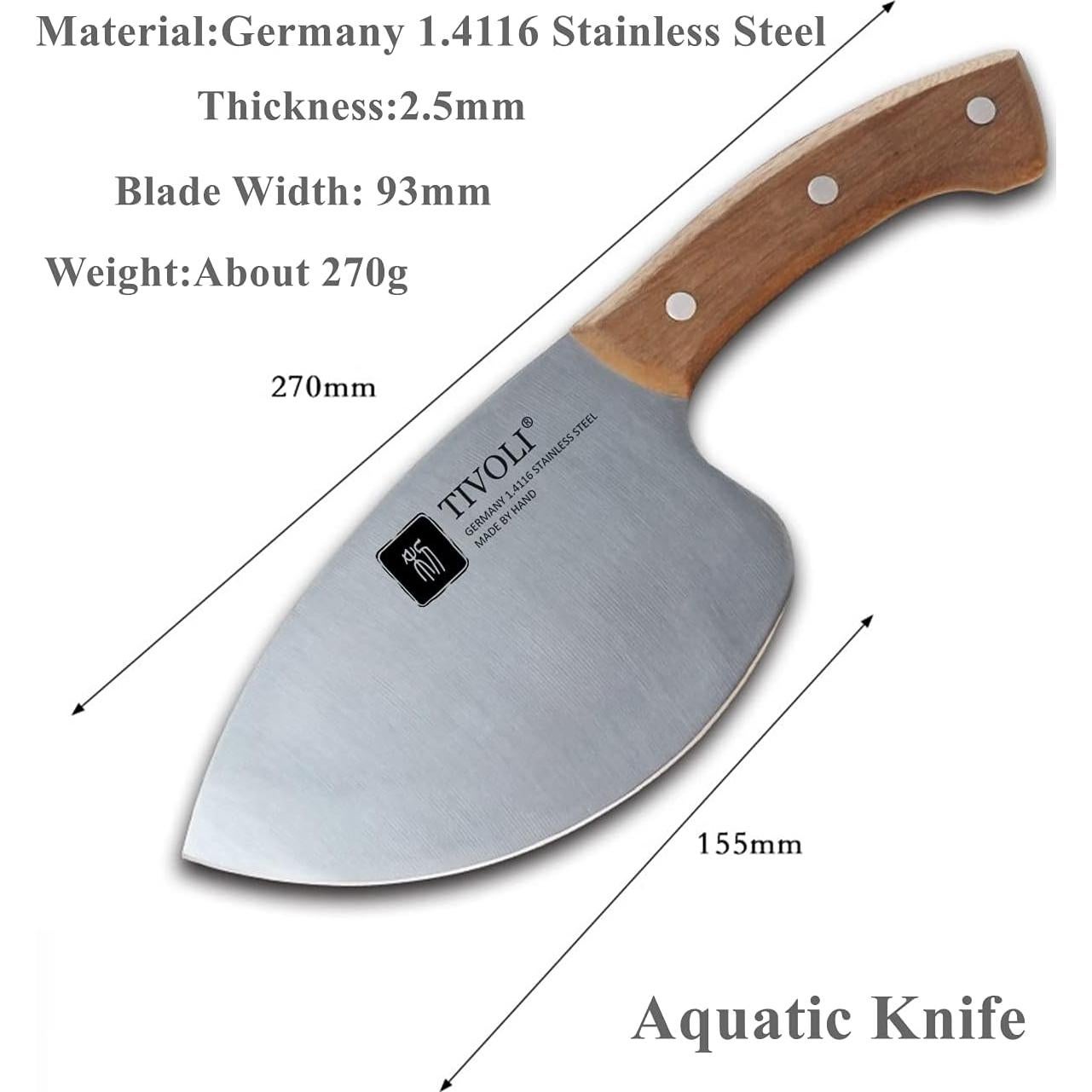 Cuchillo de Pescado TIJERAS 15.5cm Acero Inoxidable Forjado