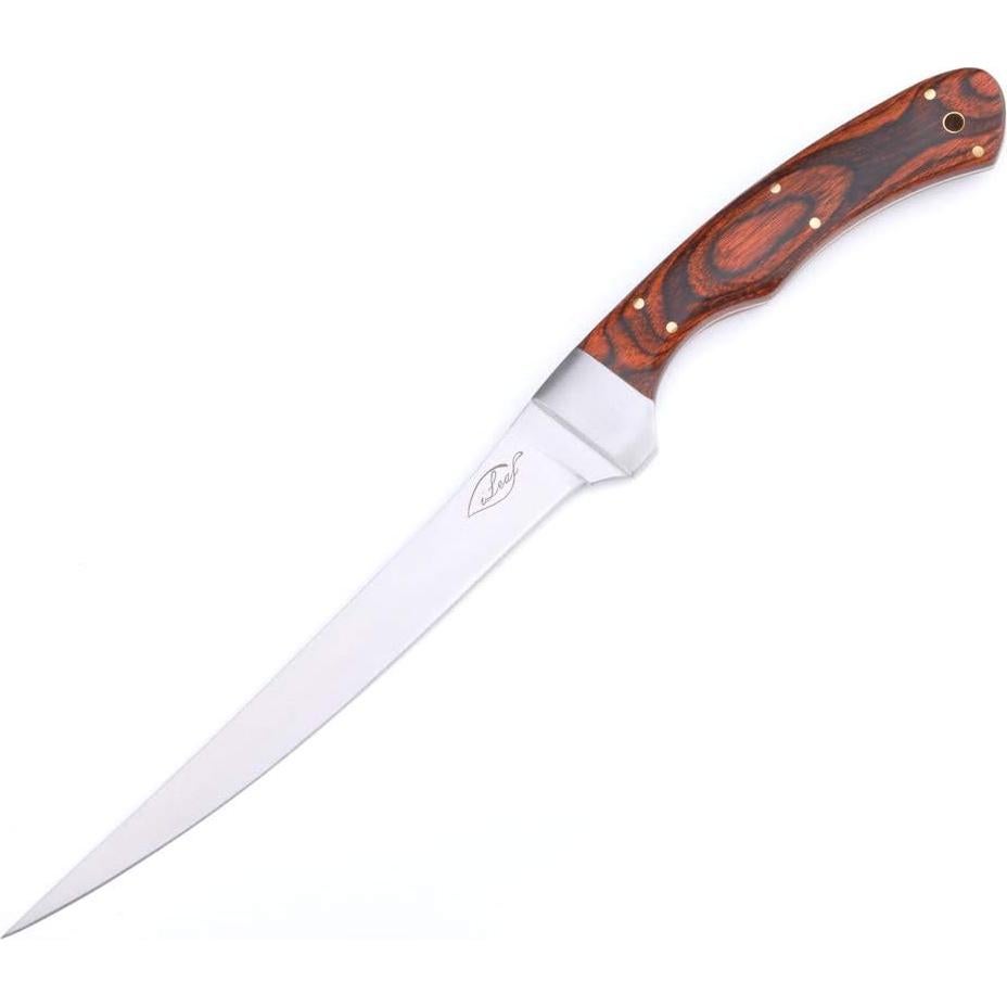 Cuchillo de Filete ILEAF 30.48 cm Acero Inoxidable Mango Madera