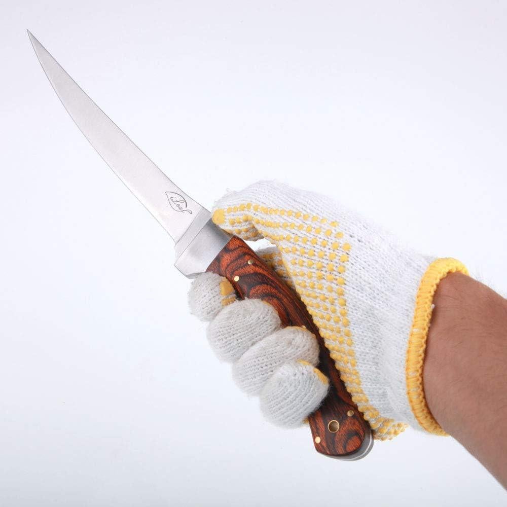 Cuchillo de Filete ILEAF 30.48 cm Acero Inoxidable Mango Madera