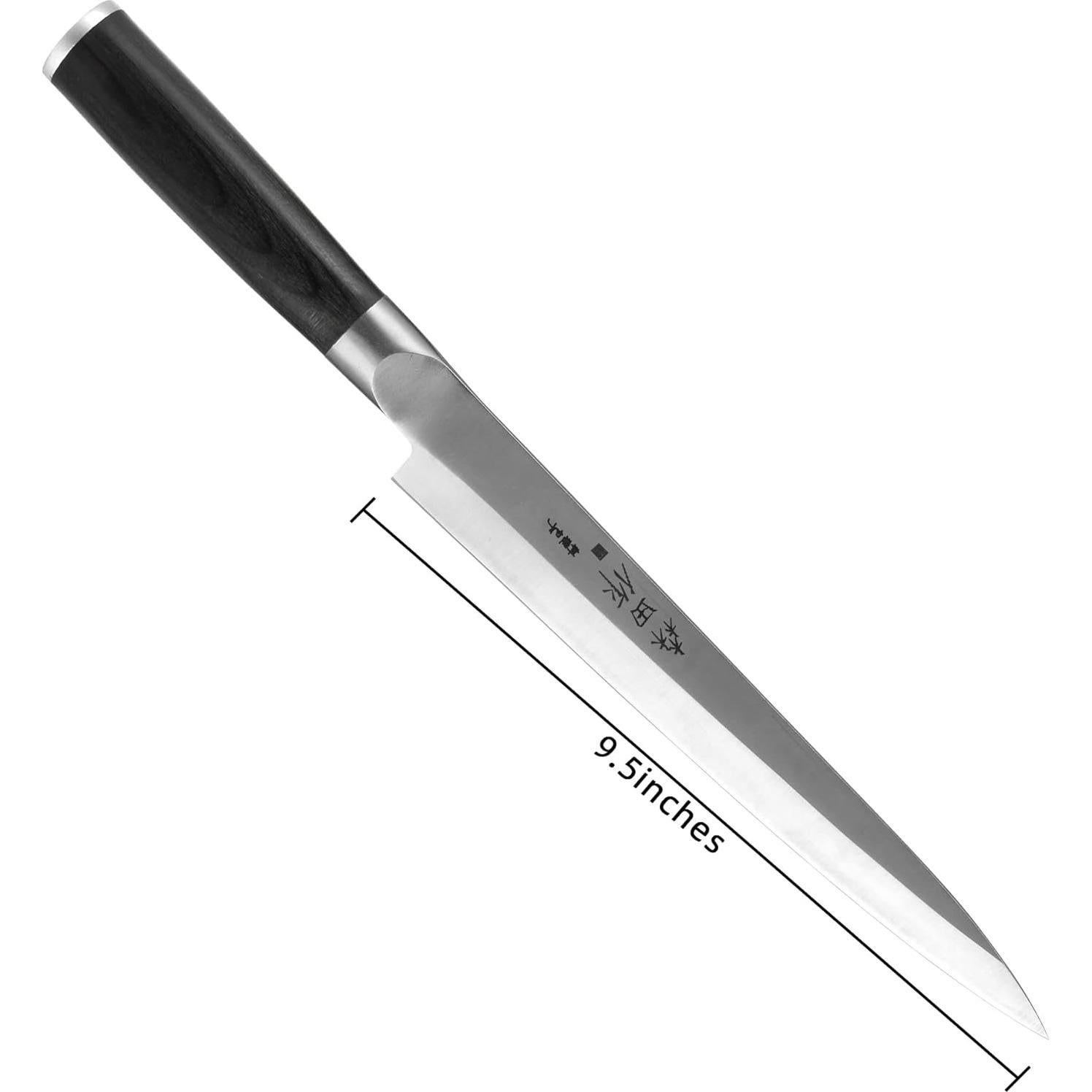 Cuchillo de Sushi Sumteene 240mm Acero Inoxidable Pakkawood