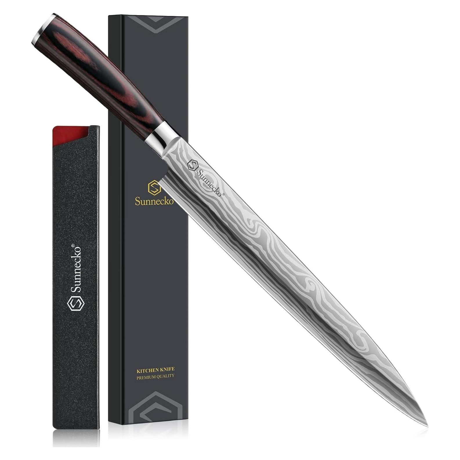 Cuchillo Sashimi Sunnecko 26.7 cm Acero Inoxidable con Funda