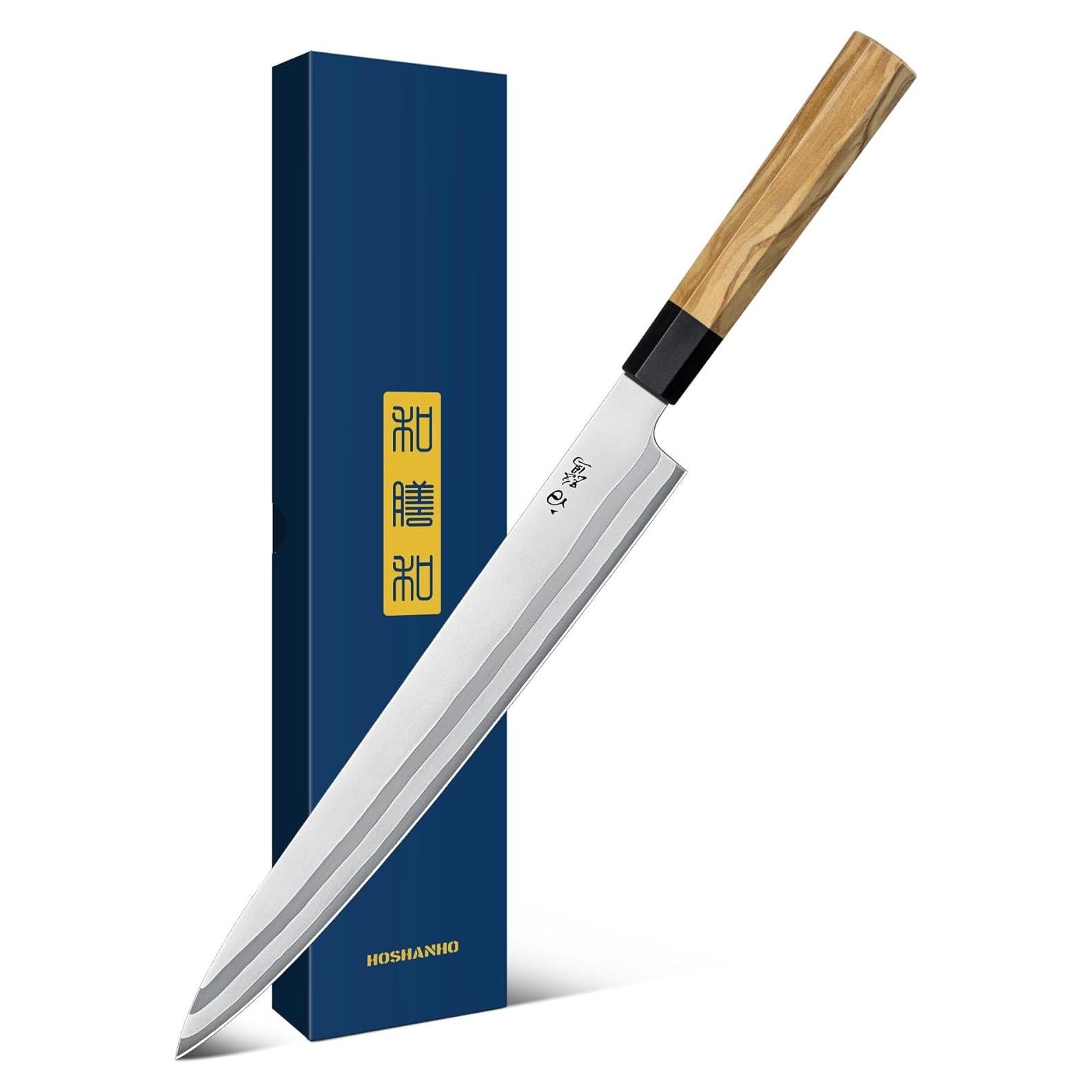 Cuchillo de Sushi HOSHANHO 25.4 cm Acero Alto Carbono Mango Olivo