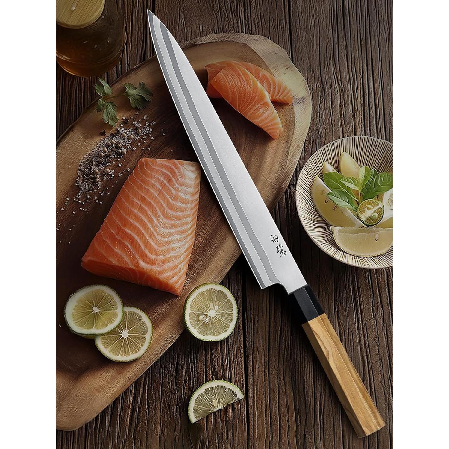 Cuchillo de Sushi HOSHANHO 25.4 cm Acero Alto Carbono Mango Olivo