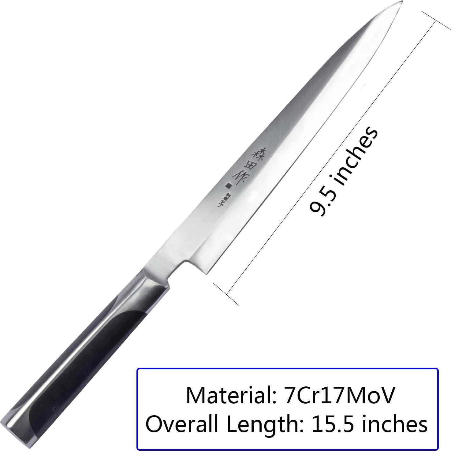 Cuchillo de Sushi Sumteene 240mm Acero Inoxidable Ergonómico