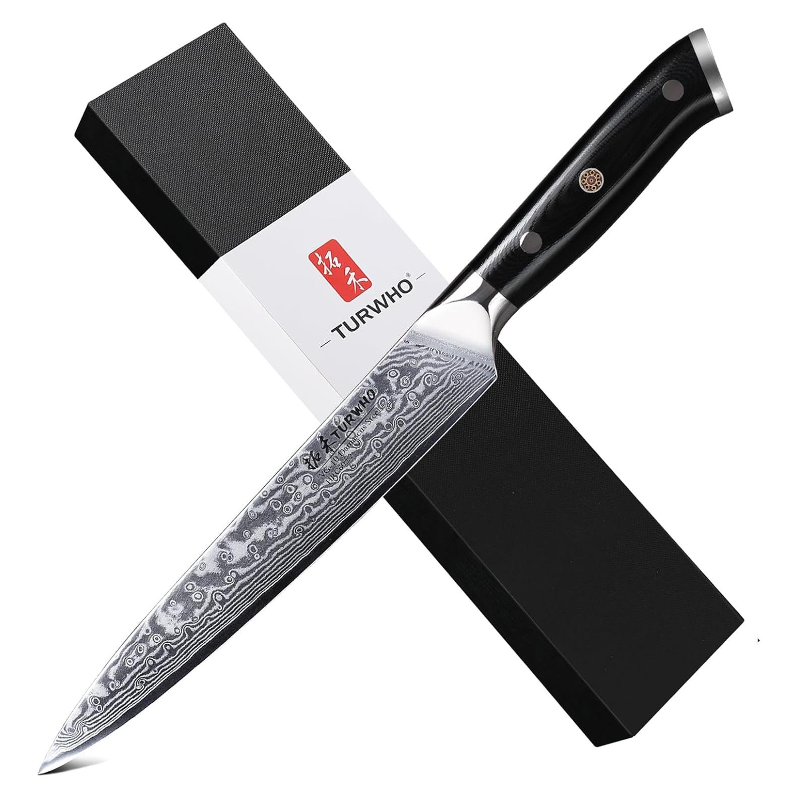 Cuchillo de Sashimi Profesional TURWHO 20 cm Acero VG-10