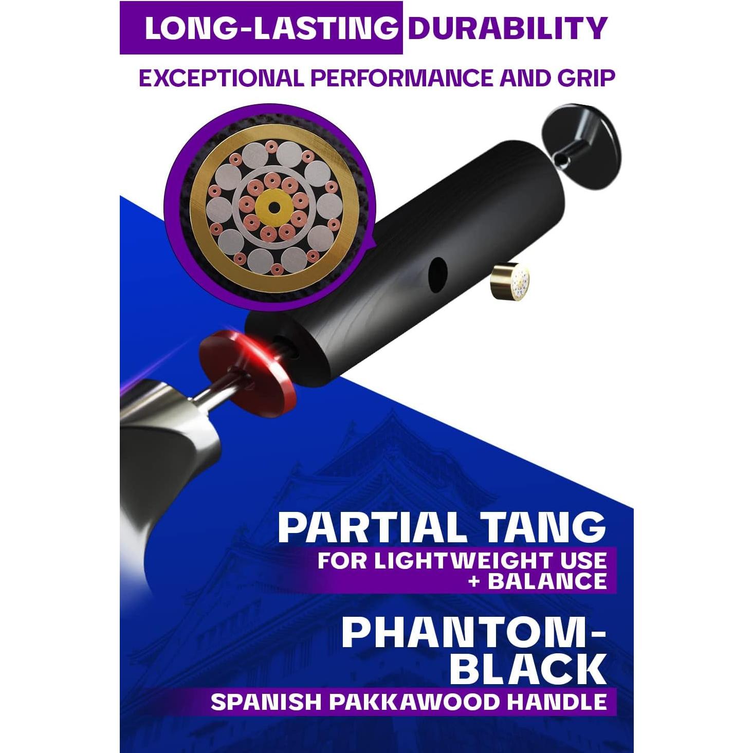 Cuchillo Yanagiba Dalstrong 24.1 cm Acero Japonés AUS-8 Pakkawood