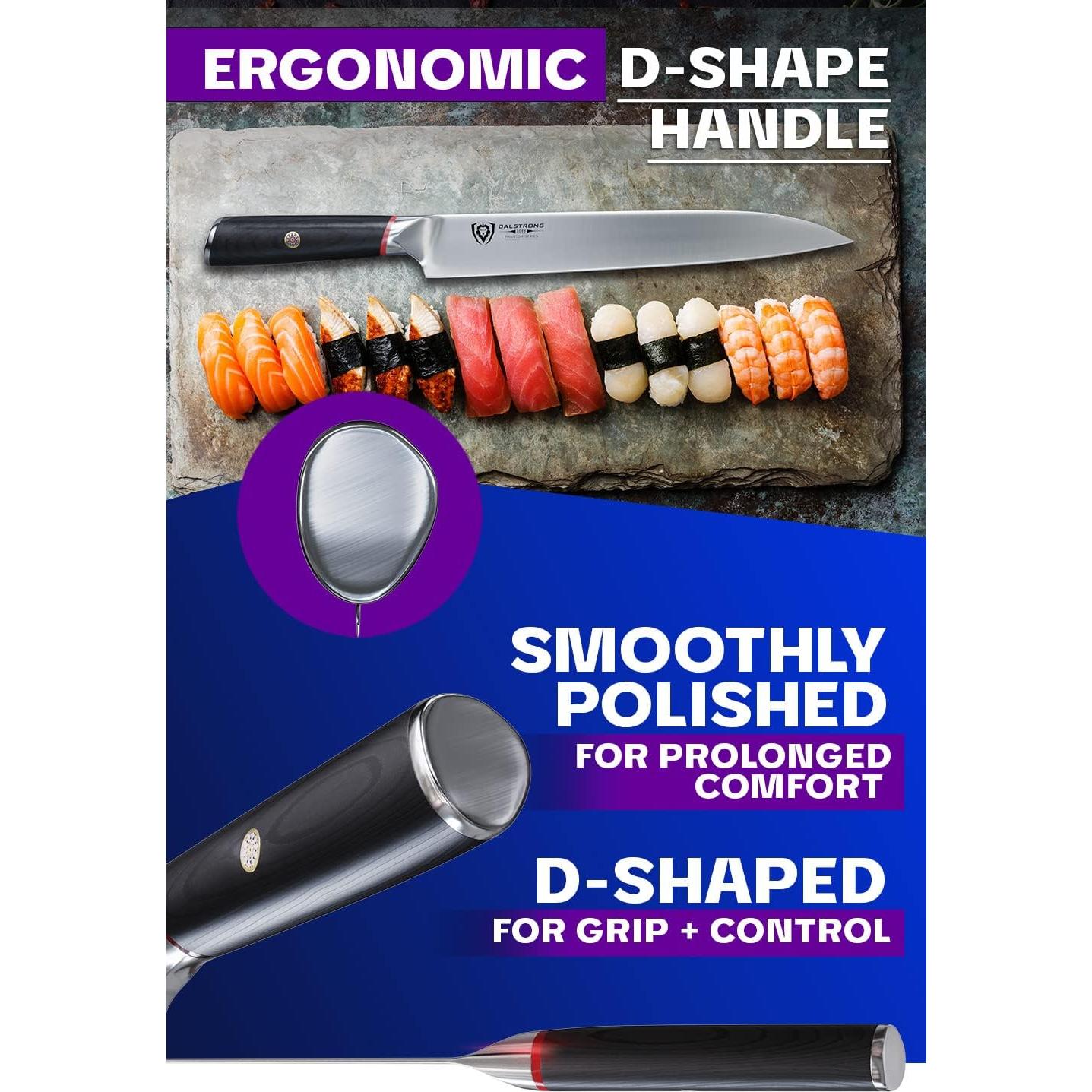 Cuchillo Yanagiba Dalstrong 24.1 cm Acero Japonés AUS-8 Pakkawood