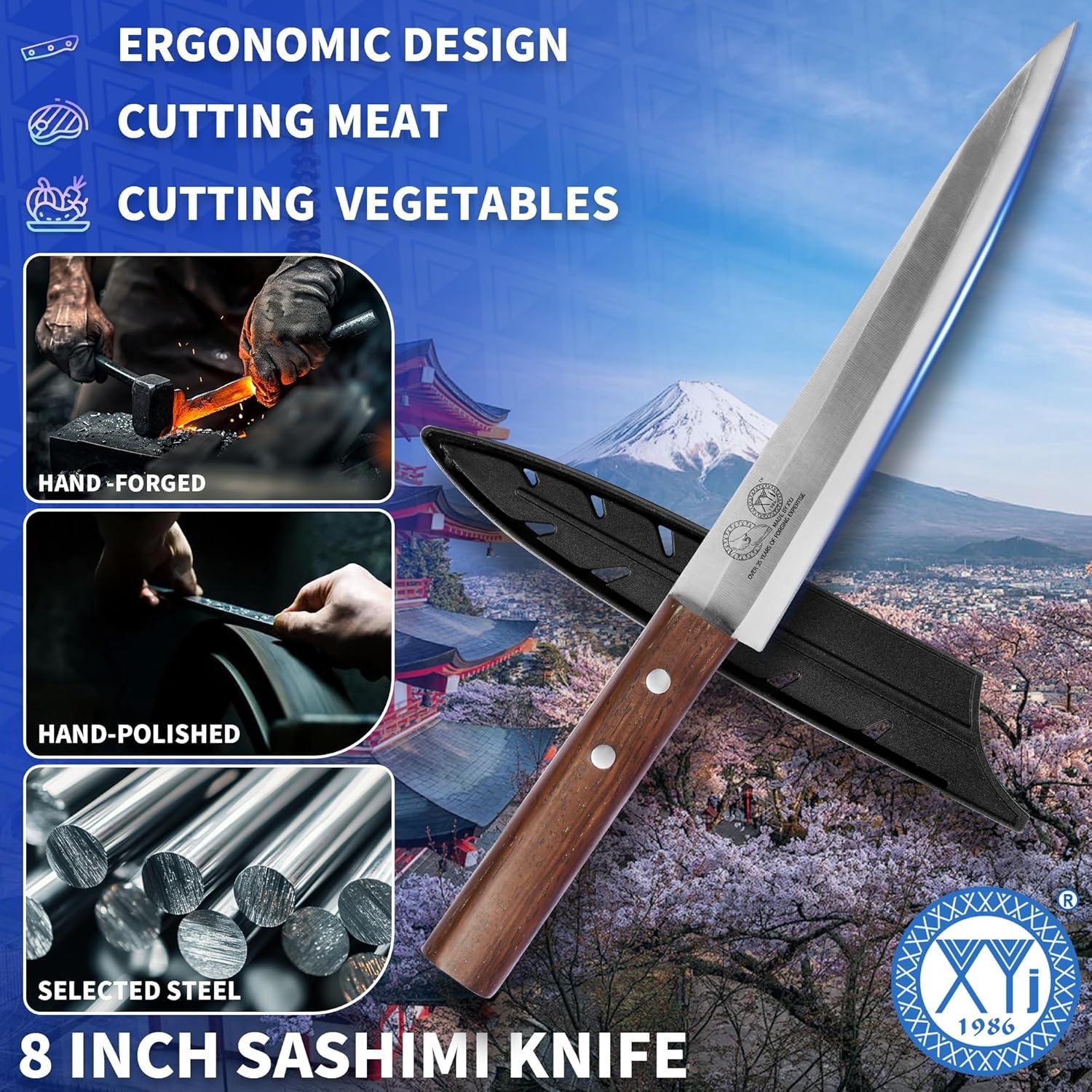 Cuchillo de Filete 20.32 cm XYJ Acero Inoxidable Mango Ergonómico