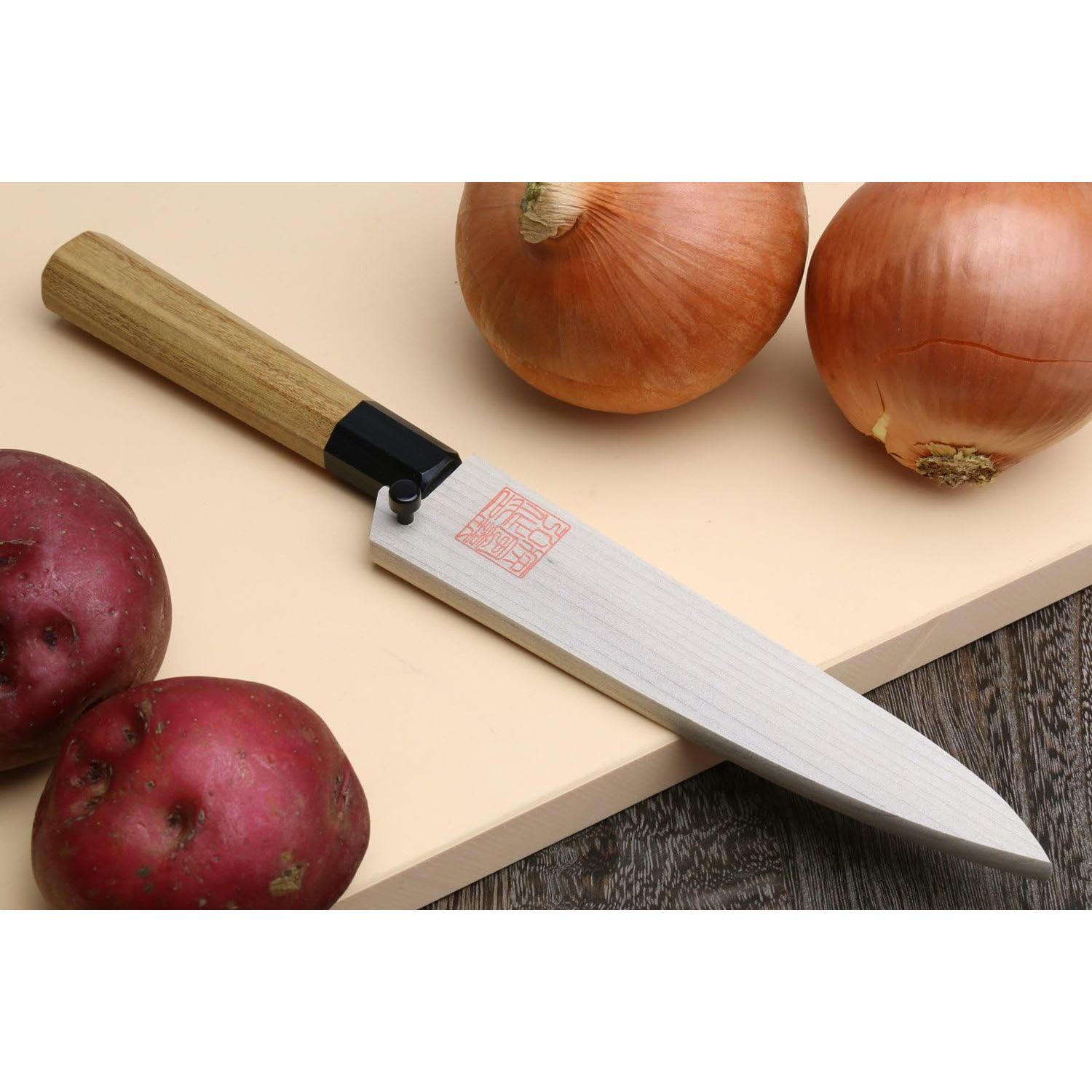 Cuchillo Petty Japonés Yoshihiro 6" VG10 Damasco Martillado