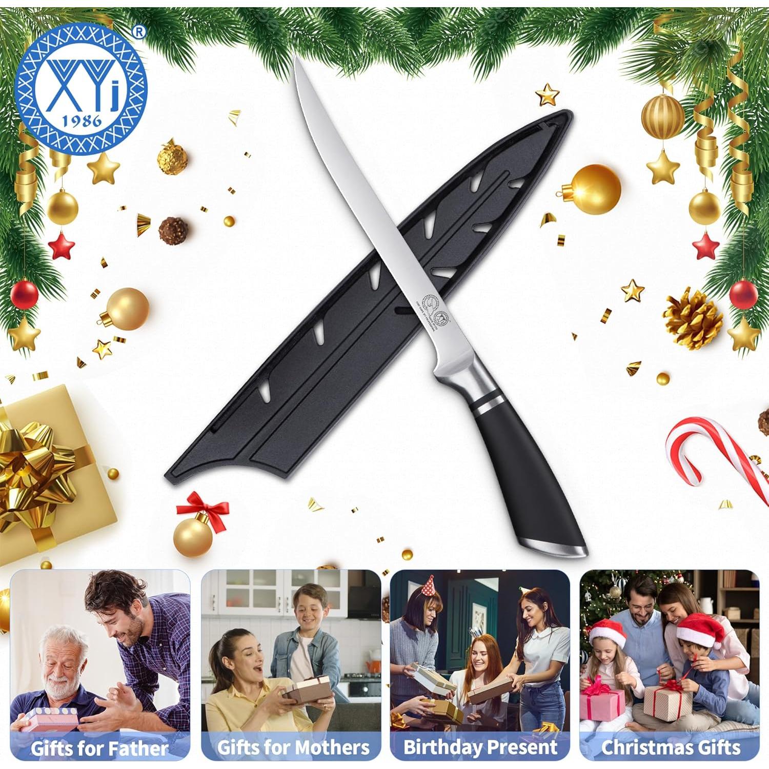 Cuchillo de Cocina Profesional XYJ 20.3 cm Acero Inoxidable