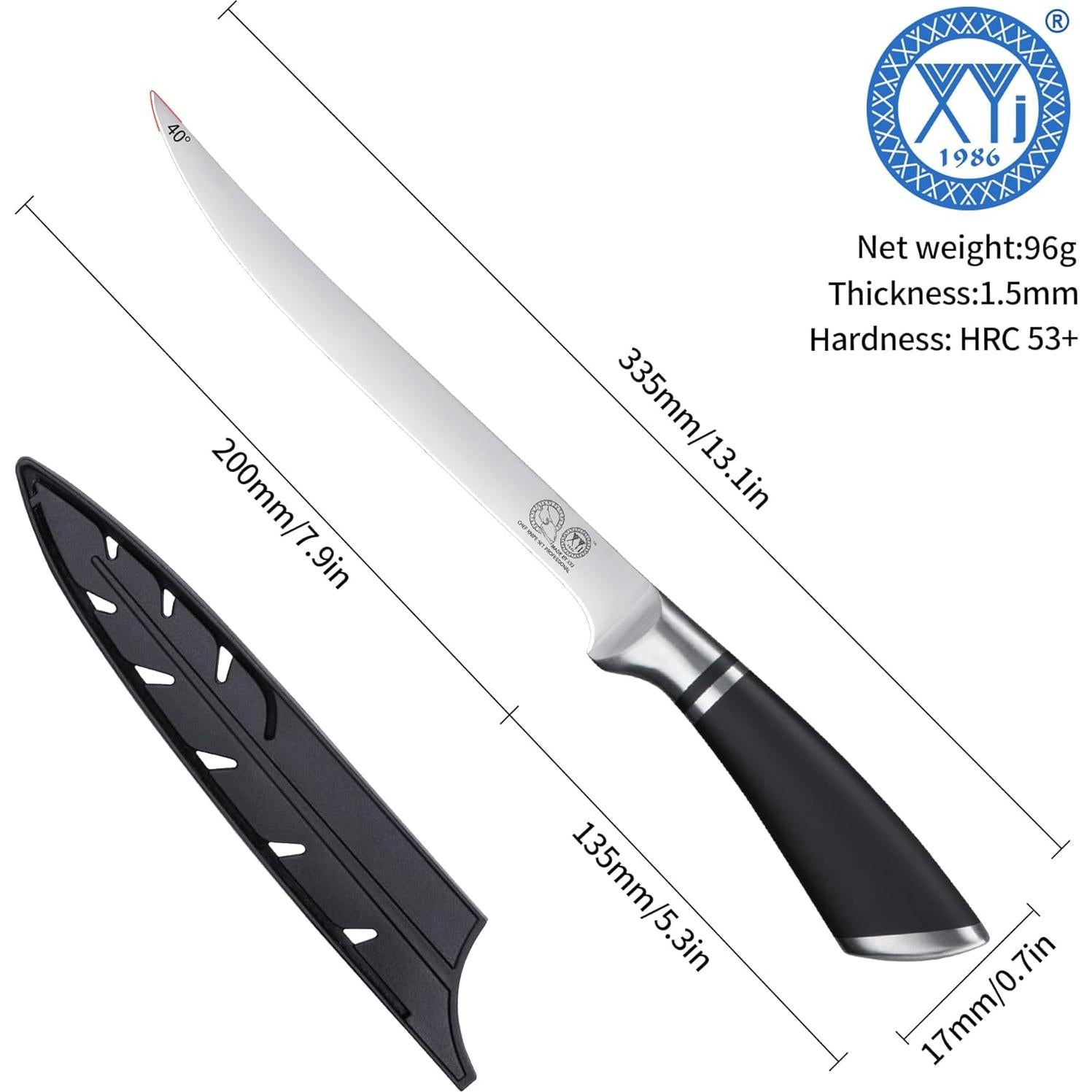 Cuchillo de Cocina Profesional XYJ 20.3 cm Acero Inoxidable