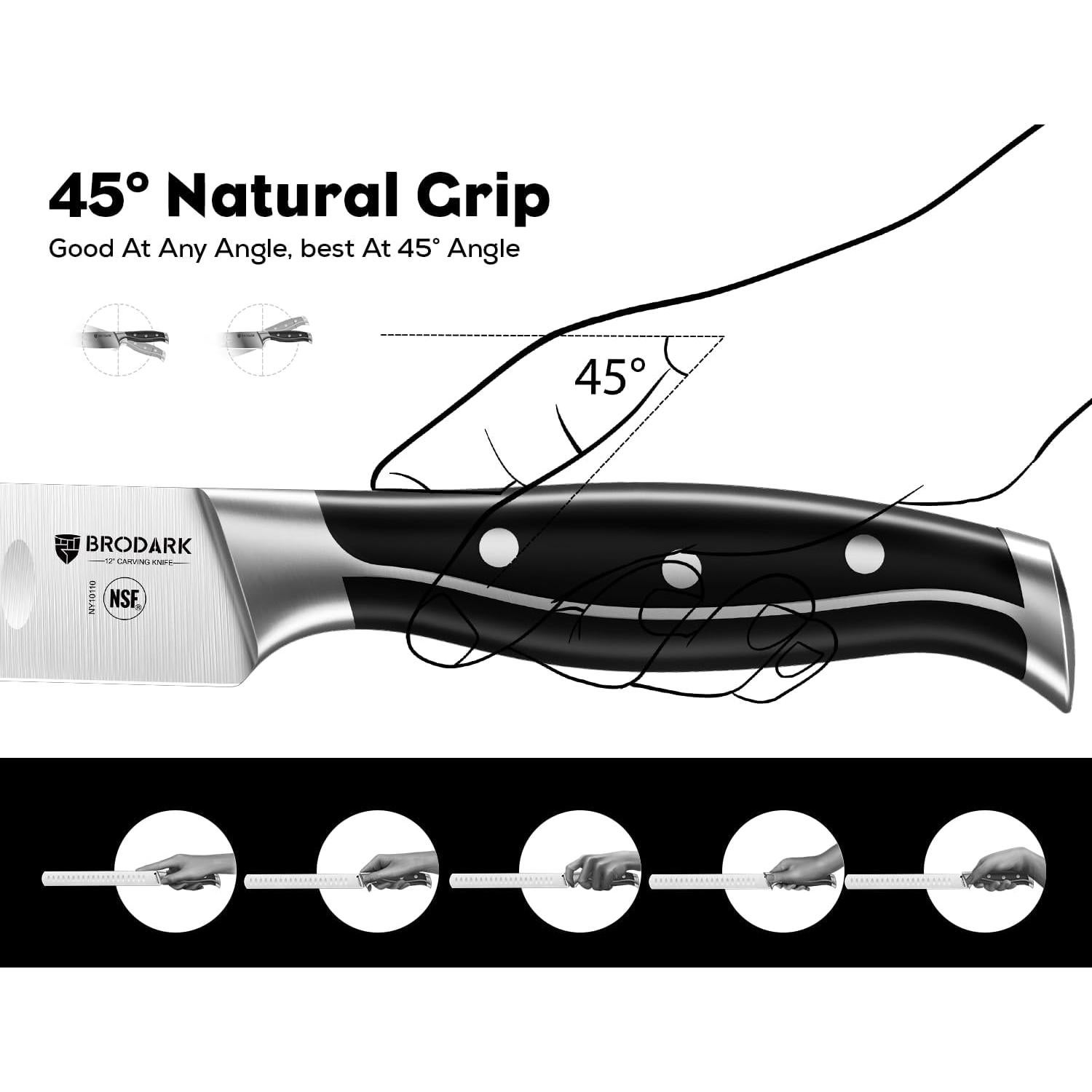 Cuchillo de Tallar Pecho BRODARK 30.48 cm Acero Inoxidable