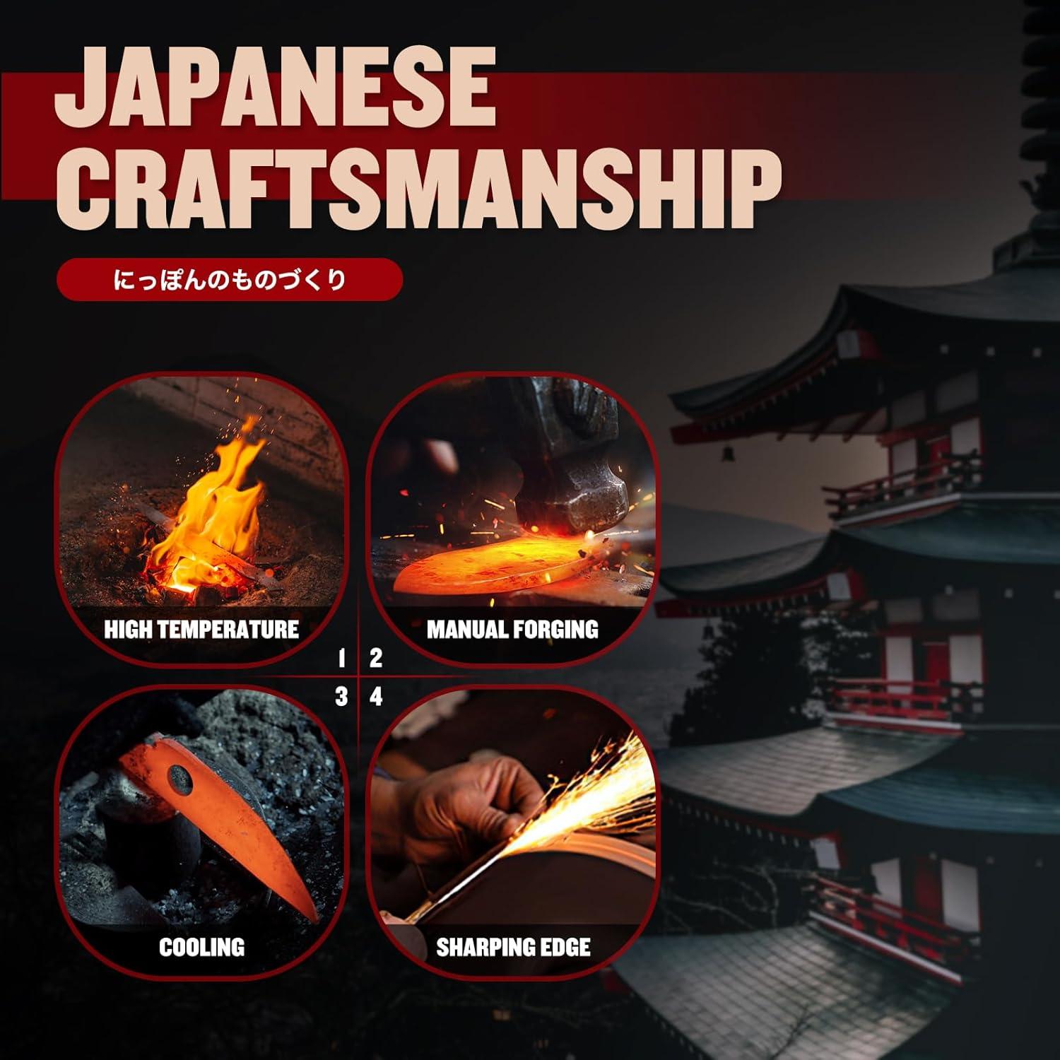 Cuchillo de Carne Huusk 20 cm Forjado a Mano Acero Carbono