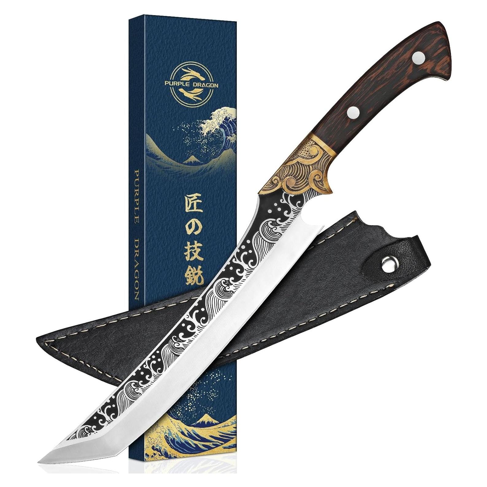 Cuchillo de Carving Purple Dragon 20.3 cm Acero Alto Carbono