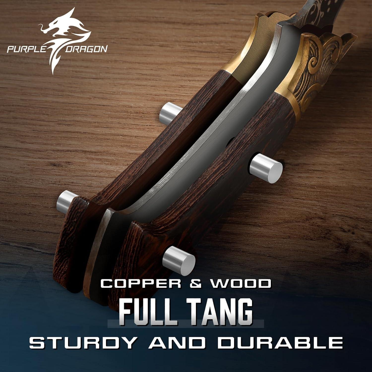 Cuchillo de Carving Purple Dragon 20.3 cm Acero Alto Carbono