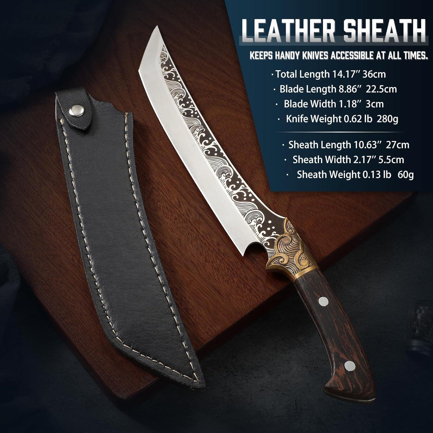 Cuchillo de Carving Purple Dragon 20.3 cm Acero Alto Carbono