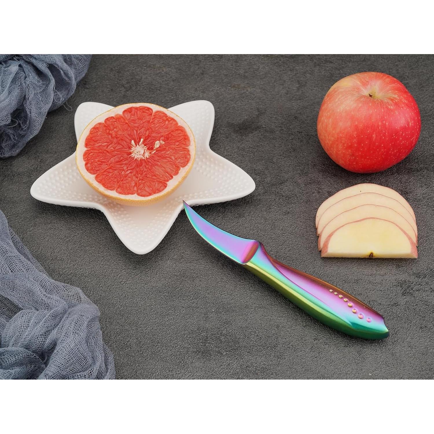 Cuchillo de Pelar Pico de Ave WELLSTAR 6.35 cm Acero Inoxidable Arcoíris