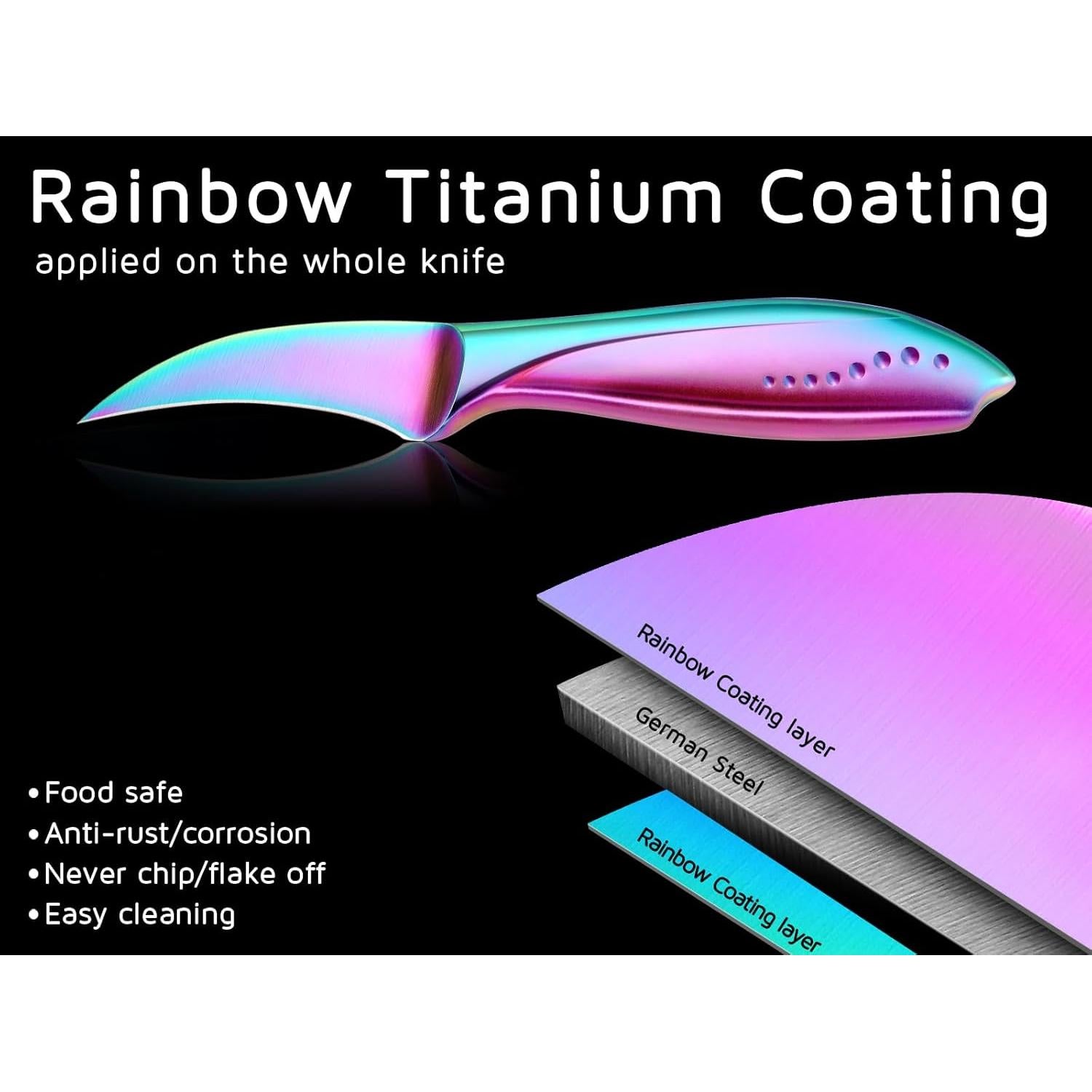 Cuchillo de Pelar Pico de Pájaro WELLSTAR 6.35 cm Acero Inoxidable