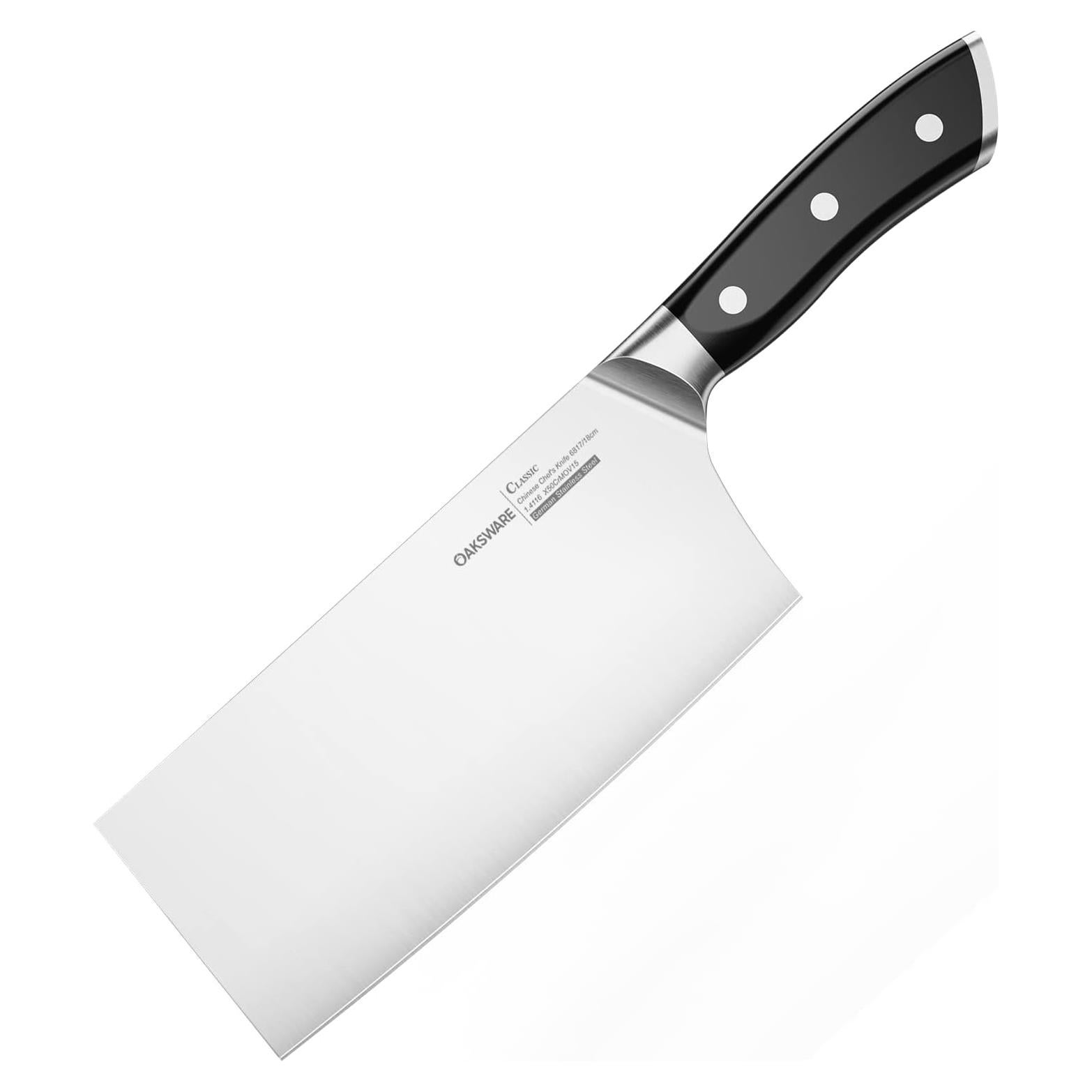 Cuchillo de Hacha OAKSWARE 17.78 cm Acero Alemán Mango Ergonómico