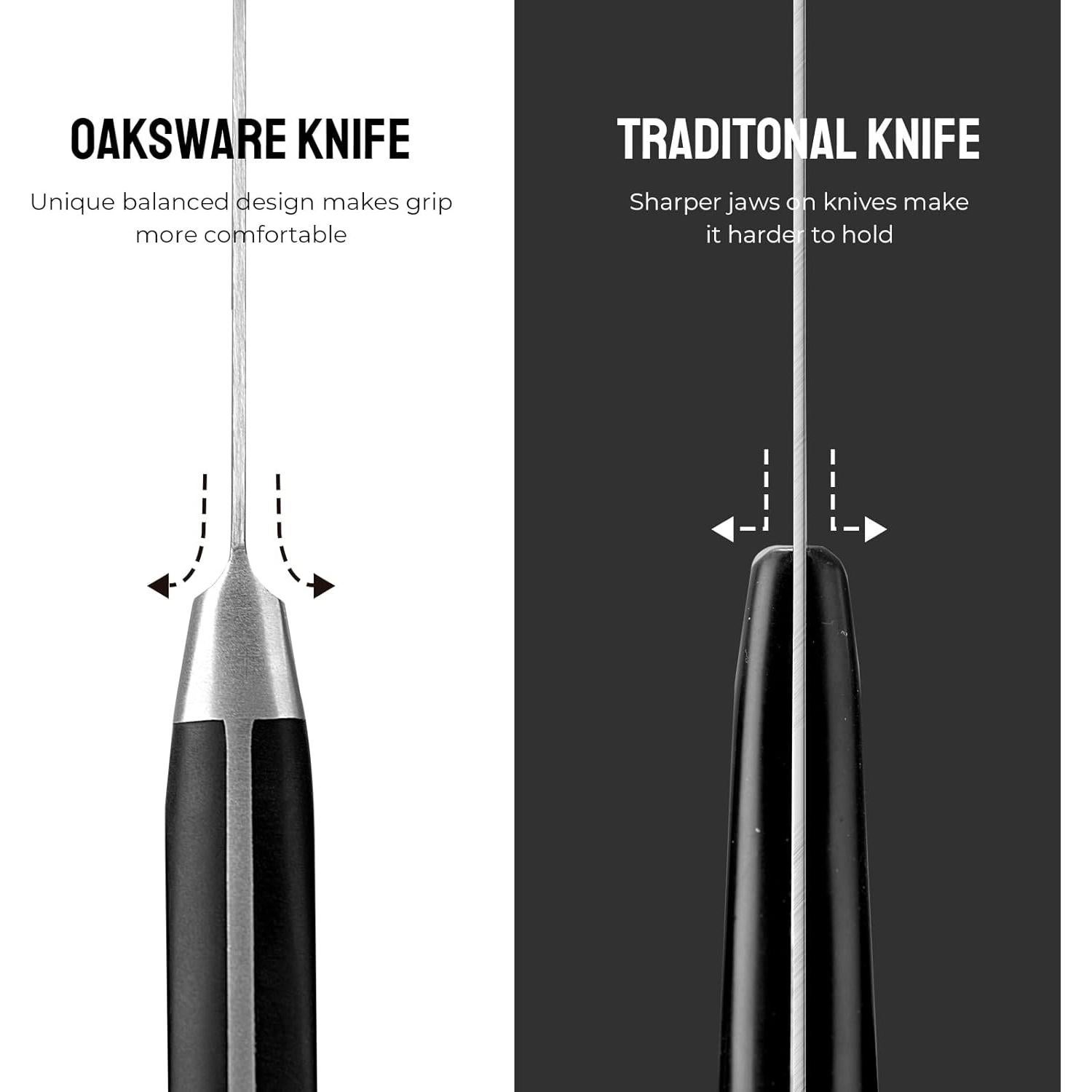 Cuchillo de Hacha OAKSWARE 17.78 cm Acero Alemán Mango Ergonómico