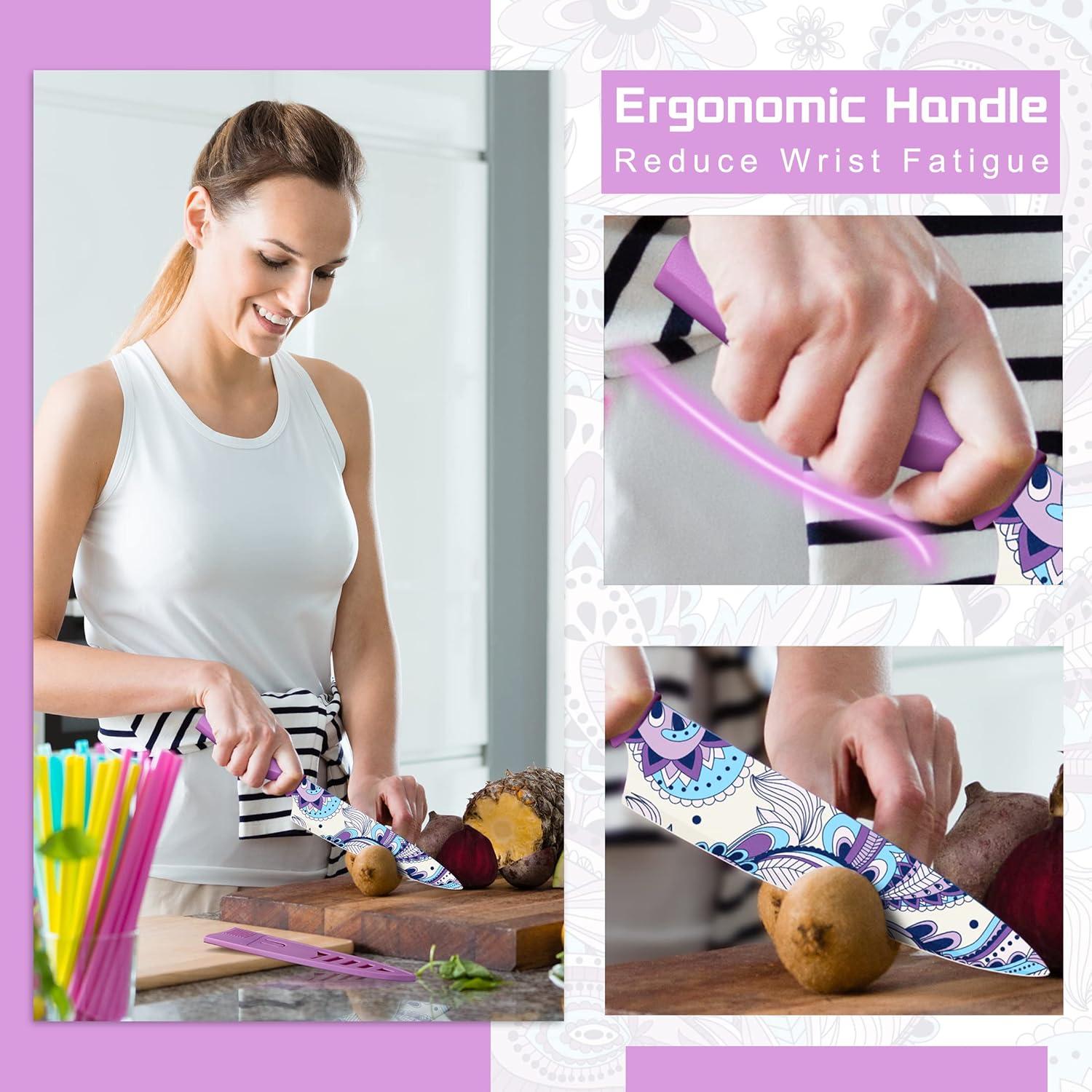 Juego de cuchillos 12 piezas Astercook paisley acero inoxidable