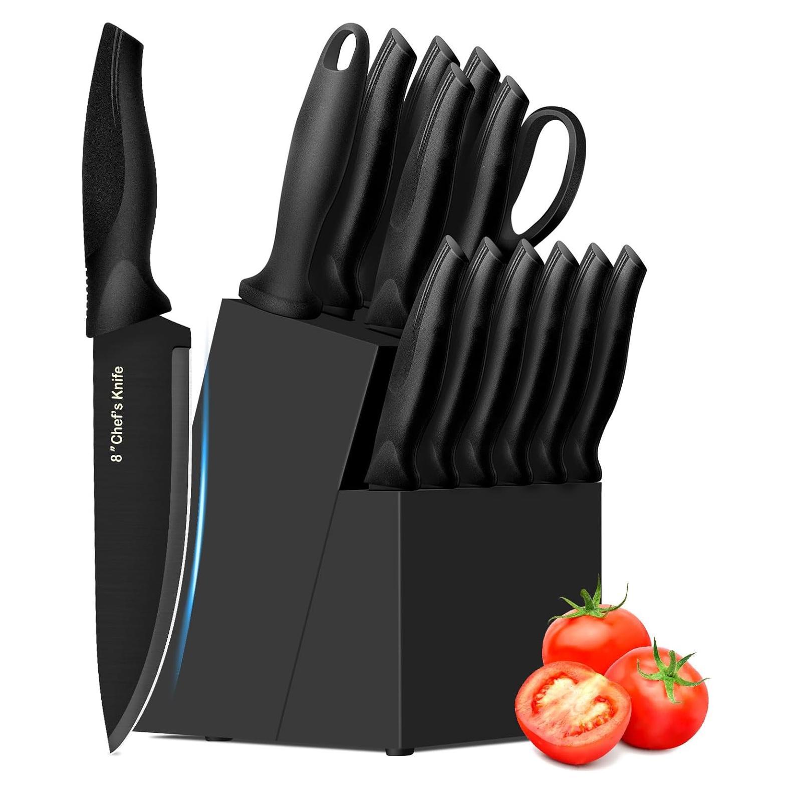 Juego de Cuchillos de Cocina XANAPON 14 Piezas Acero Inoxidable