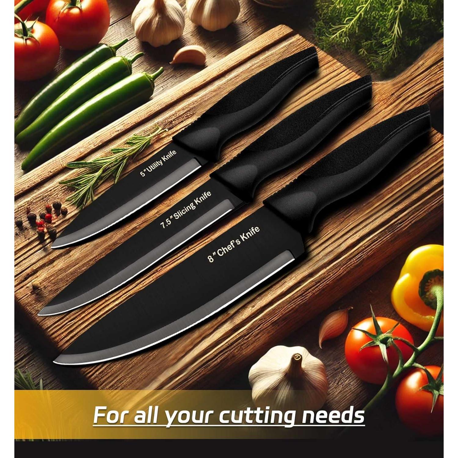 Juego de Cuchillos de Cocina XANAPON 14 Piezas Acero Inoxidable