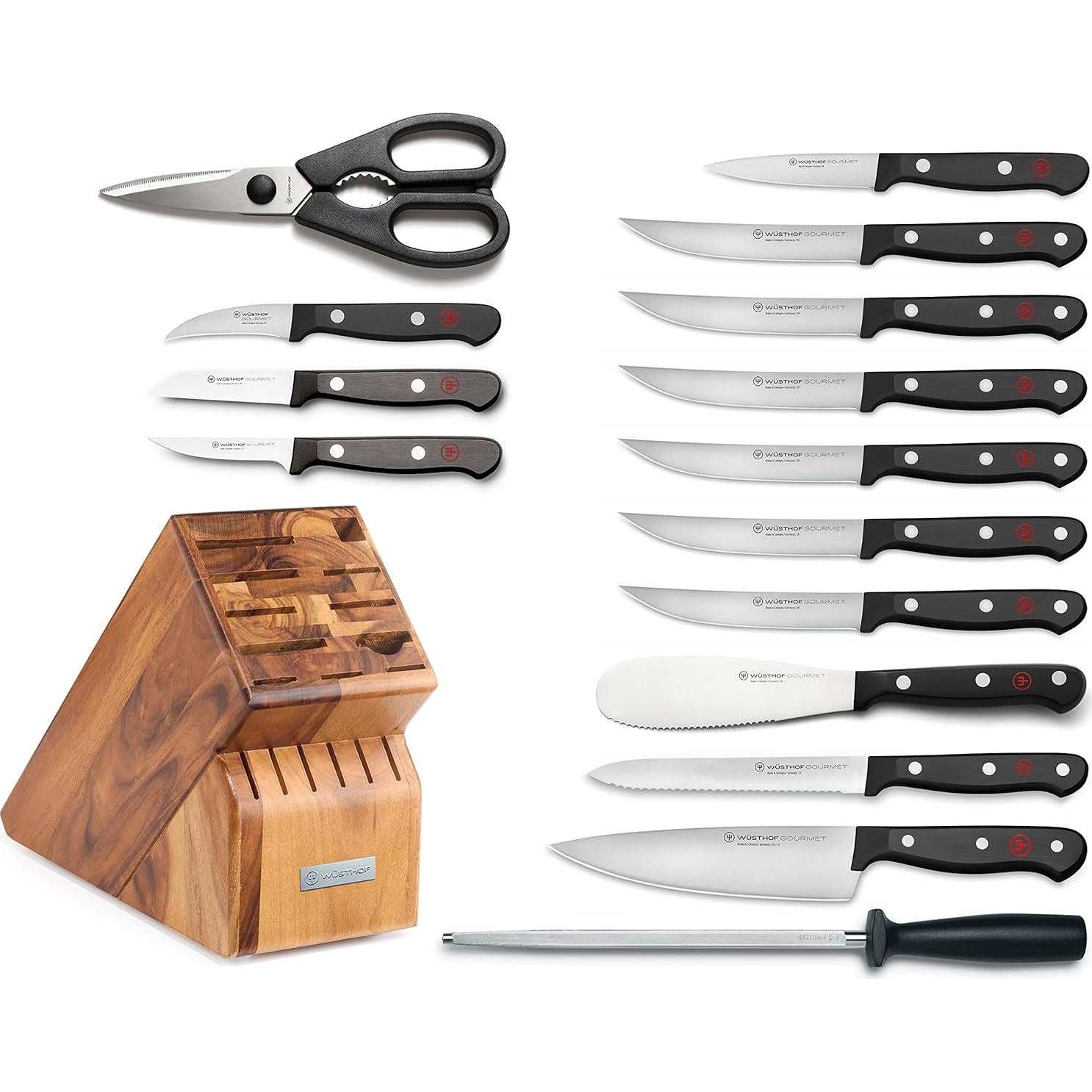 Juego de Cuchillos Wüsthof Gourmet 16 Piezas Acero Inoxidable