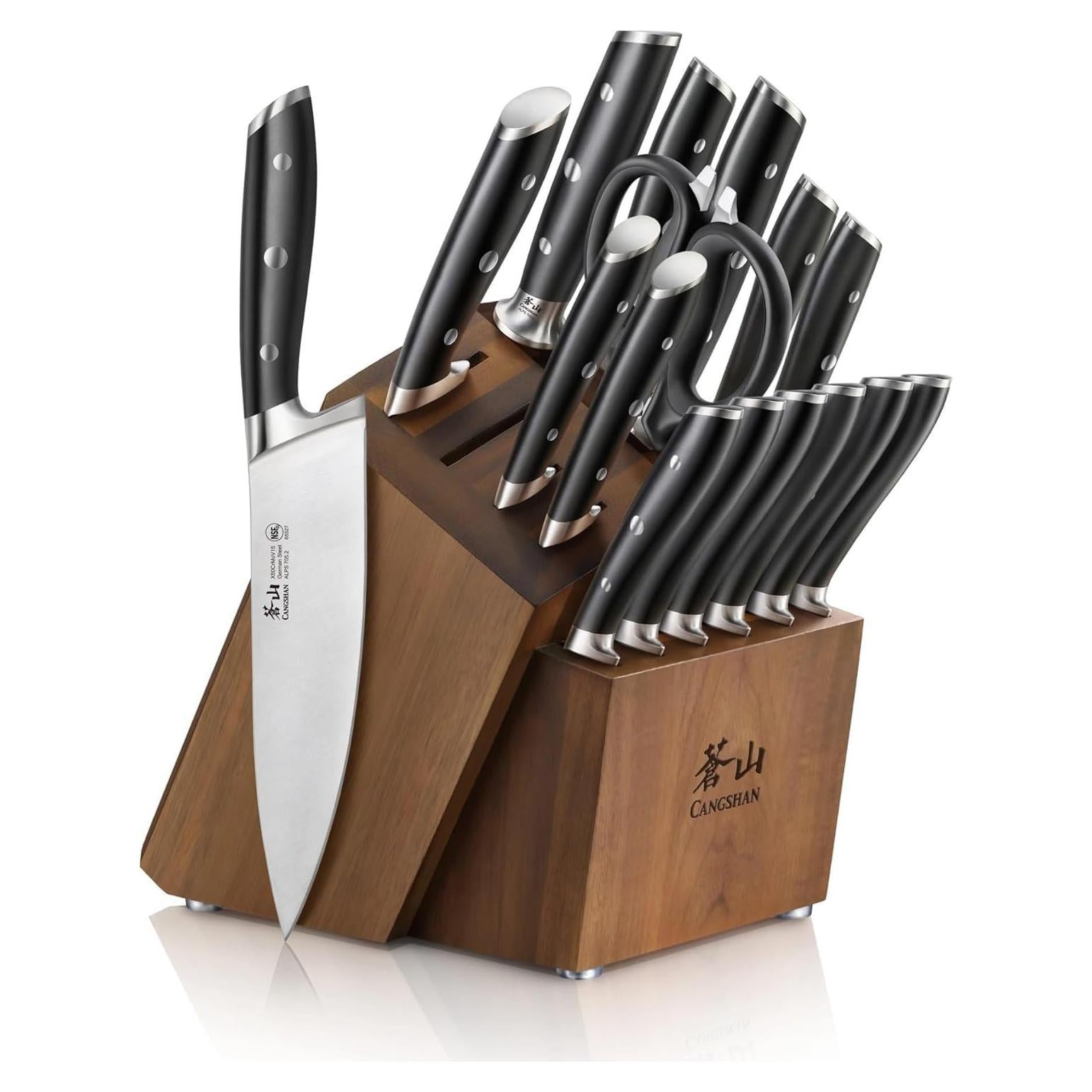 Juego de Cuchillos de 17 Piezas Cangshan Alps Acero Alemán