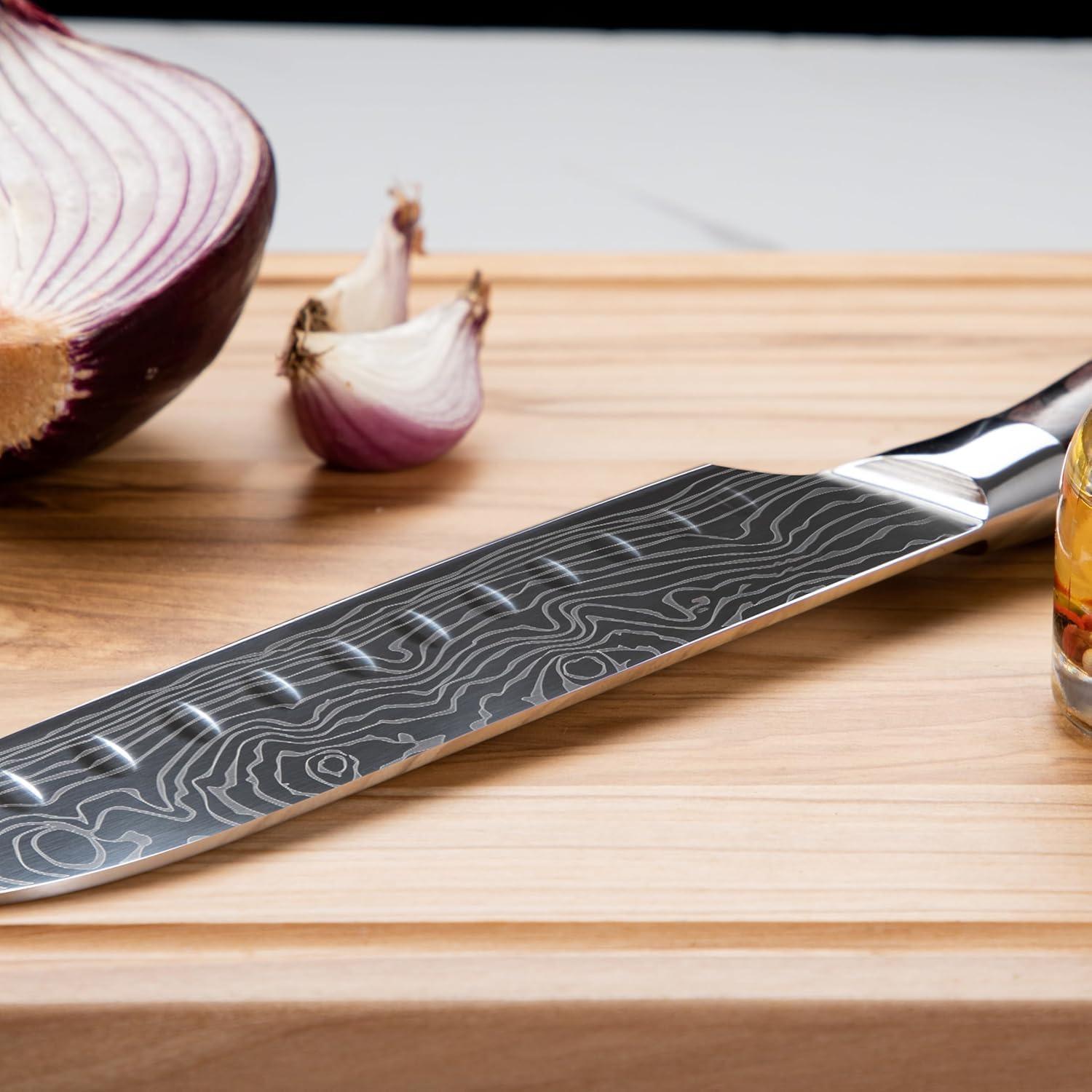 Juego de Cuchillos de Chef Seido 17 Piezas Acero Damasco