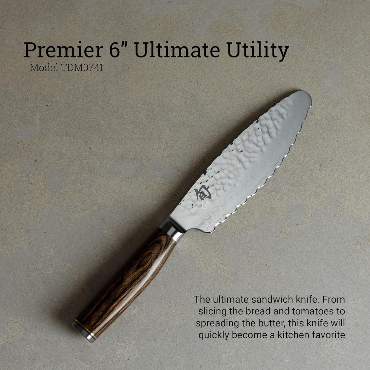 Cuchillo de Utilidad Shun Premier 15.24 cm Acero Damasco