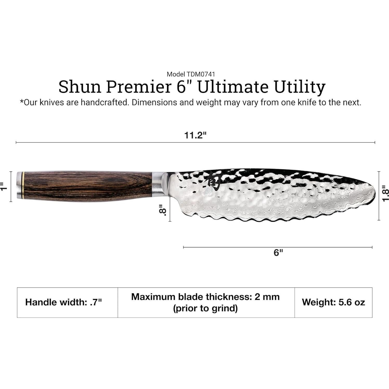 Cuchillo de Utilidad Shun Premier 15.24 cm Acero Damasco