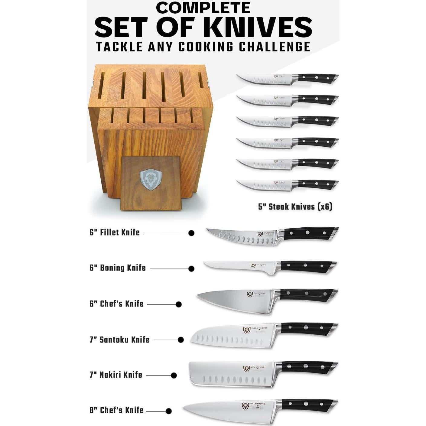 Juego de Cuchillos Dalstrong 12 Piezas Gladiador Elite