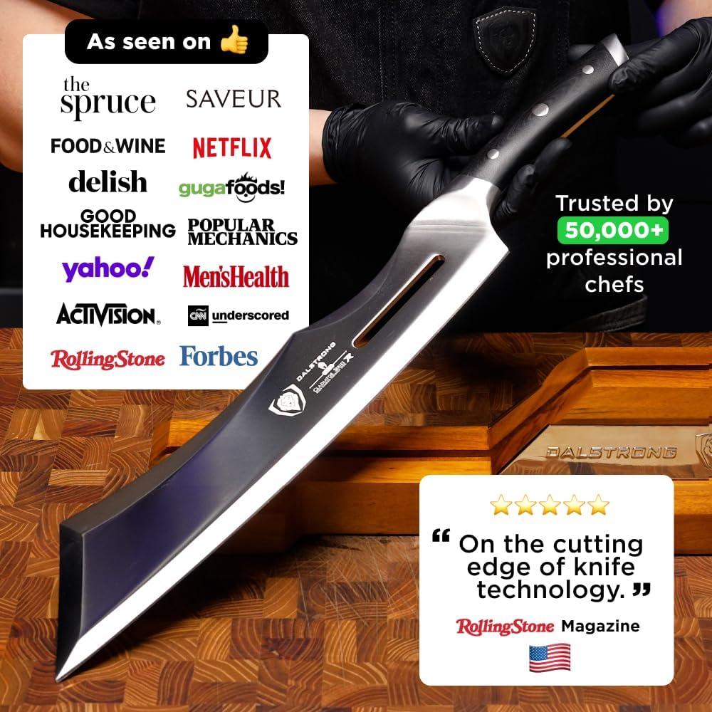 Cuchillo Cleaver Dalstrong 14" Aniquilador Acero Alto Carbono