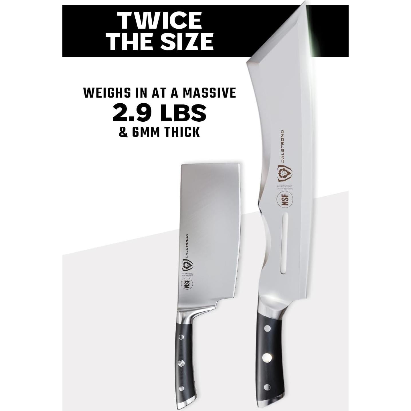 Cuchillo Cleaver Dalstrong 14" Aniquilador Acero Alto Carbono