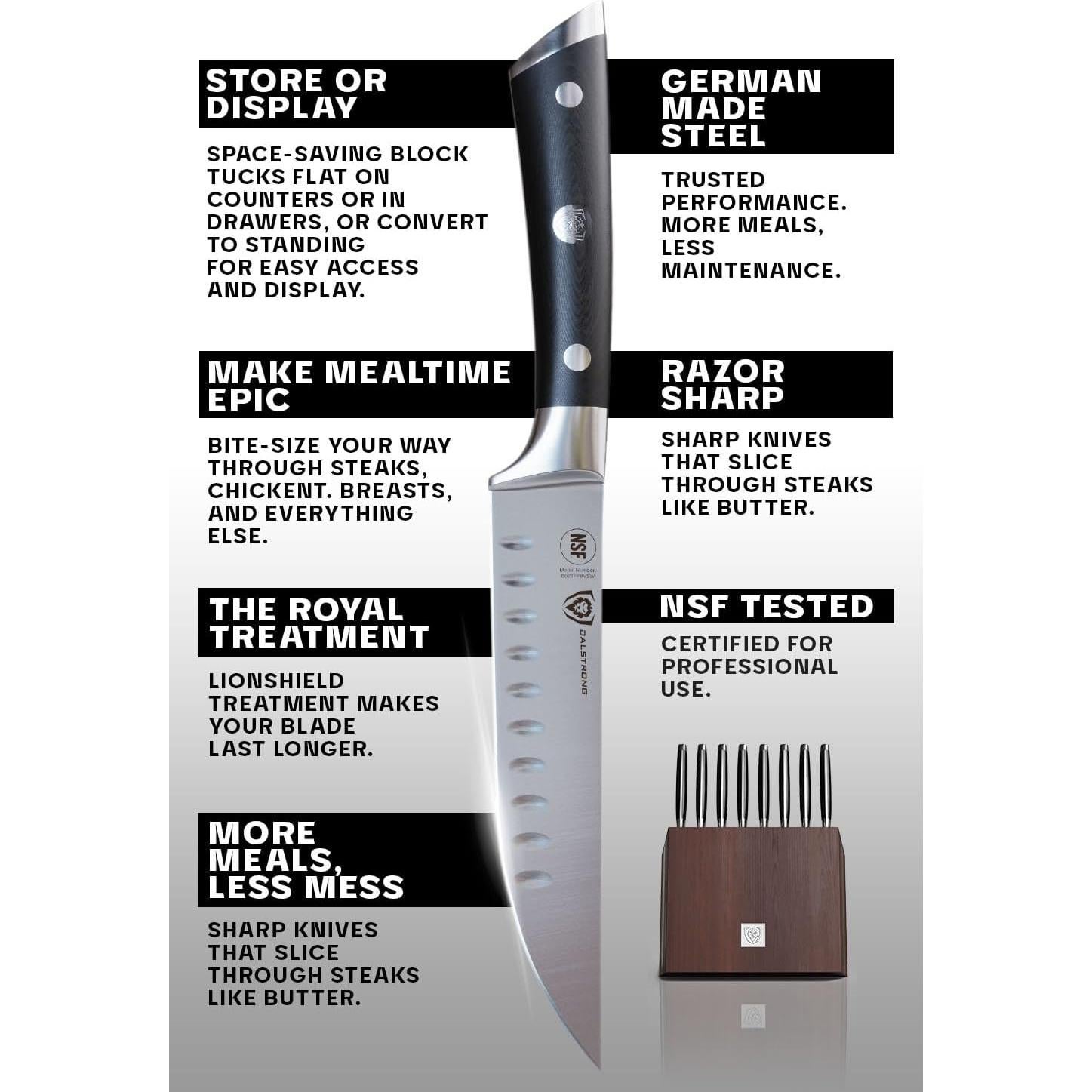 Conjunto de Cuchillos para Carne Dalstrong GS-8Pc - 8 Piezas - Acero Alemán