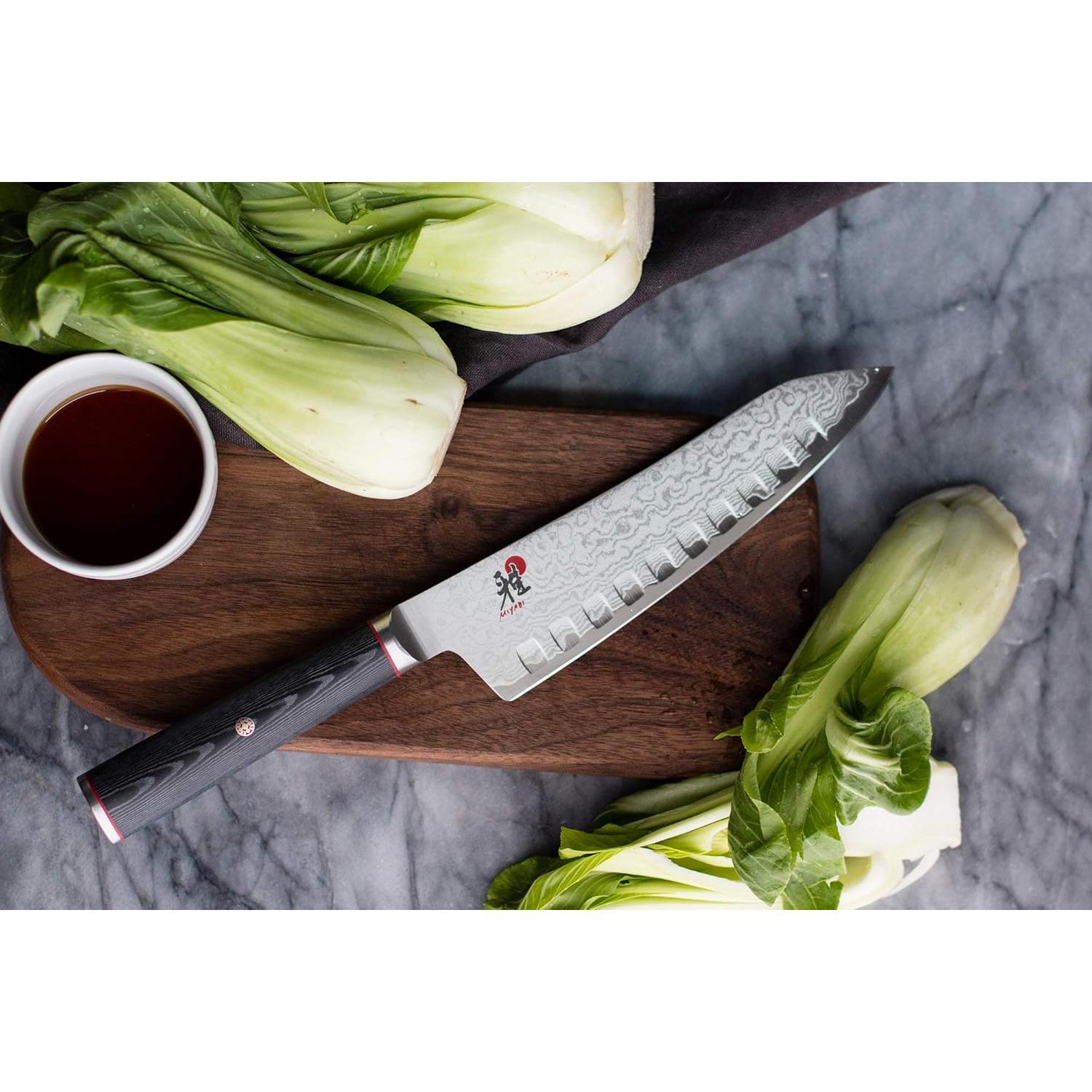 Cuchillo Santoku MIYABI Kaizen 17.8 cm acero VG10 damasco