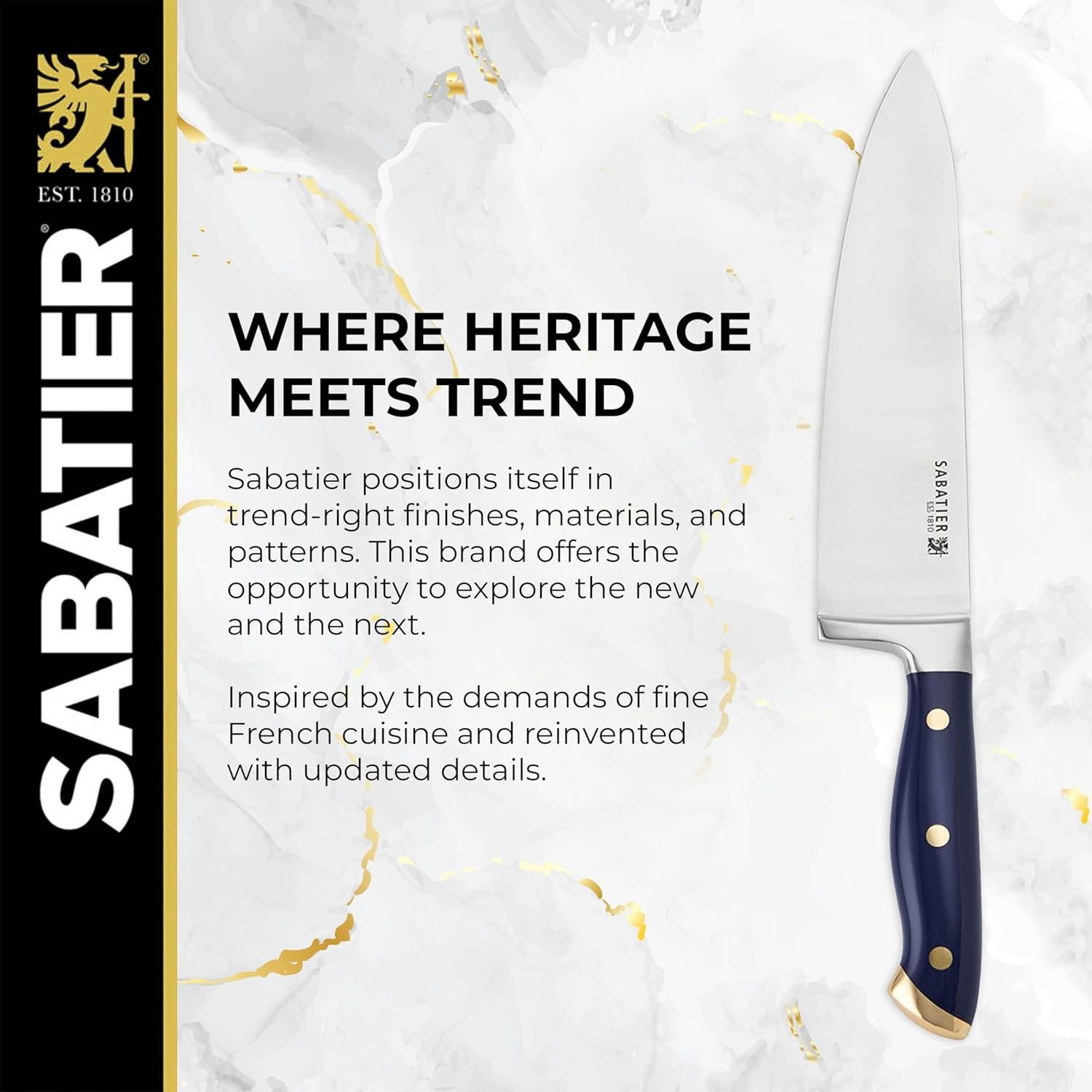 Juego de cuchillos forjados 14 piezas Sabatier acero inoxidable