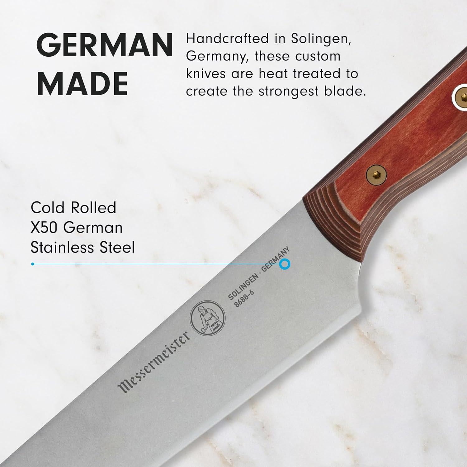 Cuchillo Utilitario Semi-Flexible Messermeister 15.24 cm Rojo