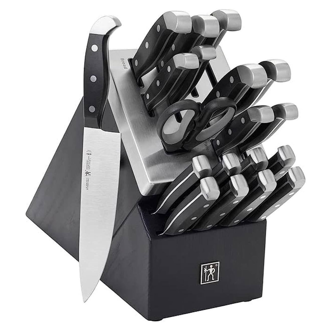 Juego de Cuchillos Henckels 20 Piezas con Bloque Autoafilado Negro