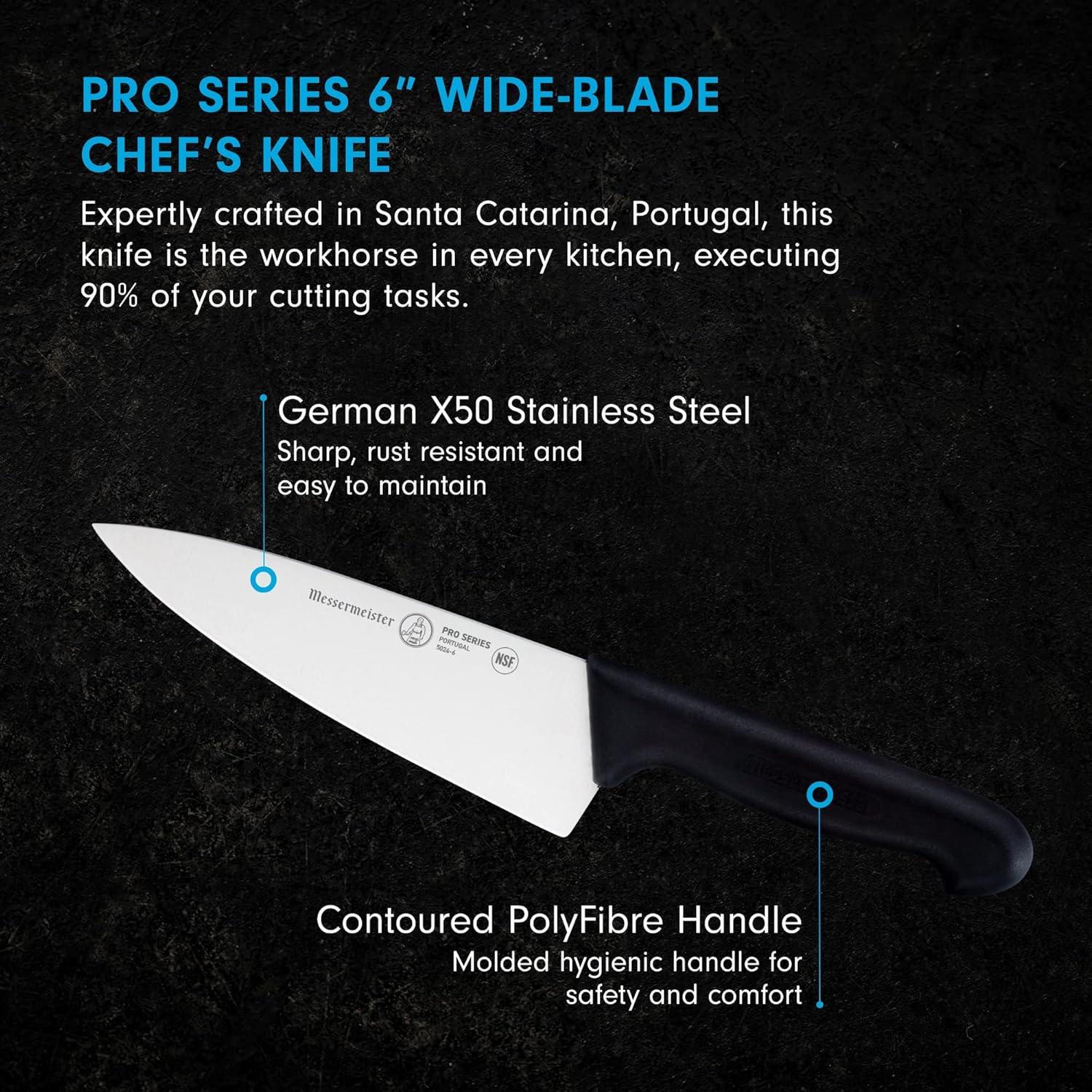 Cuchillo de Chef Messermeister Pro 15.24 cm Acero Inoxidable