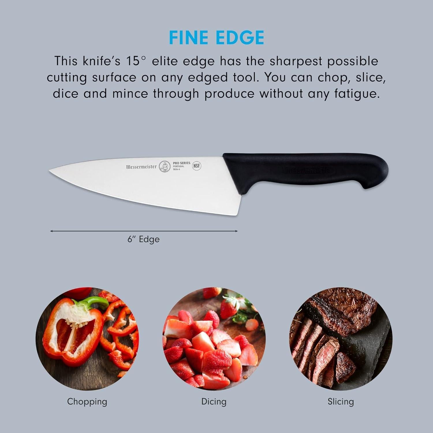 Cuchillo de Chef Messermeister Pro 15.24 cm Acero Inoxidable