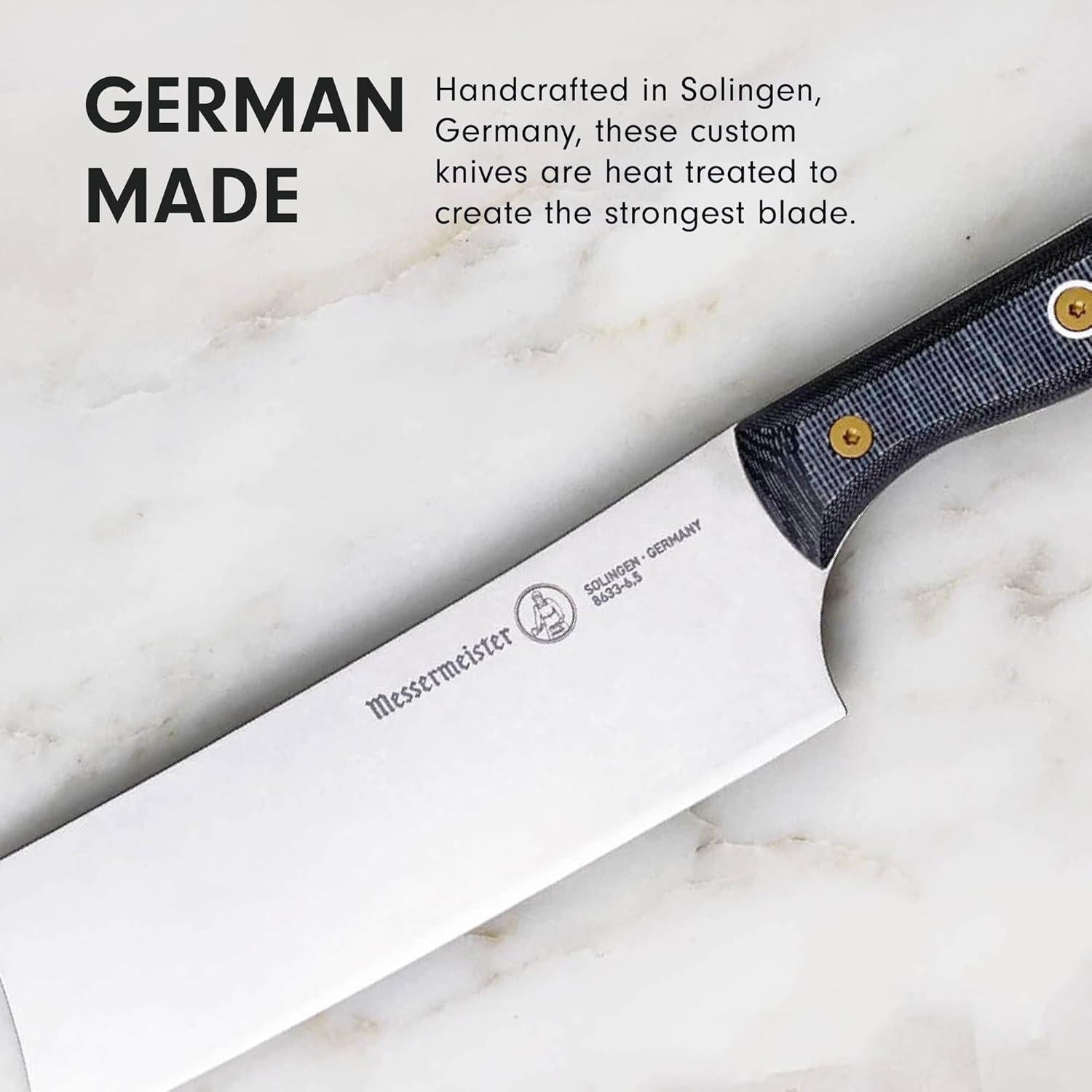 Cuchillo Nakiri Messermeister 16.5 cm Acero Inoxidable Negro