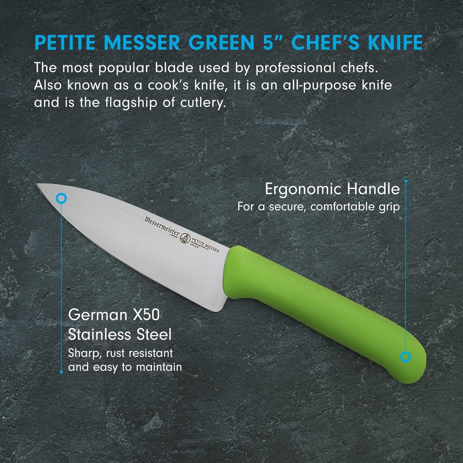 Cuchillo de Chef Messermeister 12.7 cm Verde Acero Inoxidable
