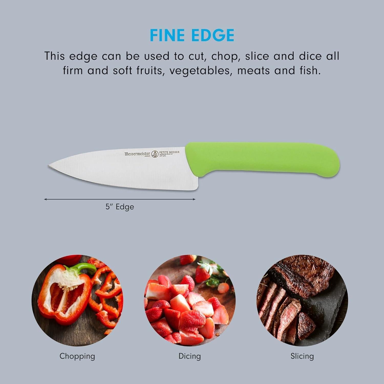 Cuchillo de Chef Messermeister 12.7 cm Verde Acero Inoxidable