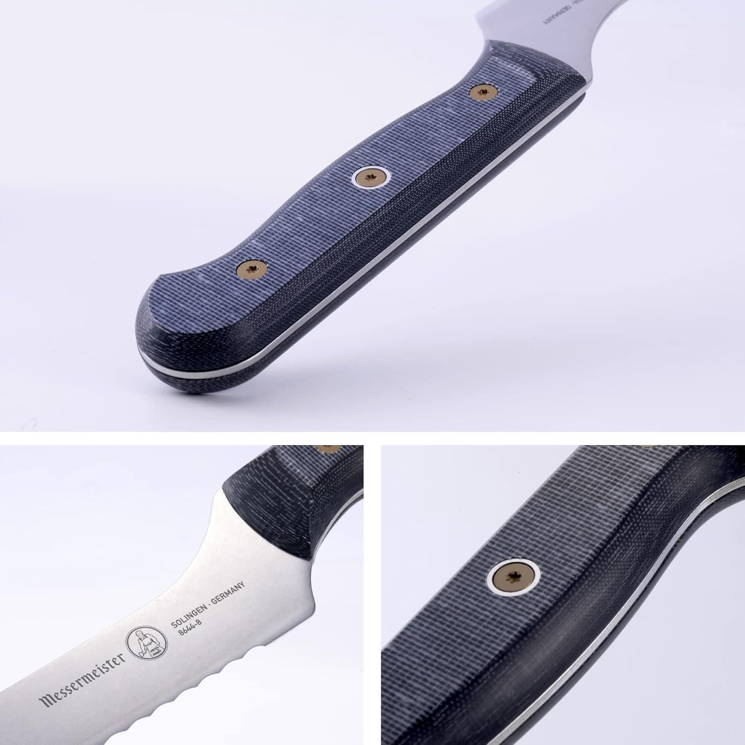 Cuchillo Offset Escallopado Messermeister 20 cm Acero Inoxidable